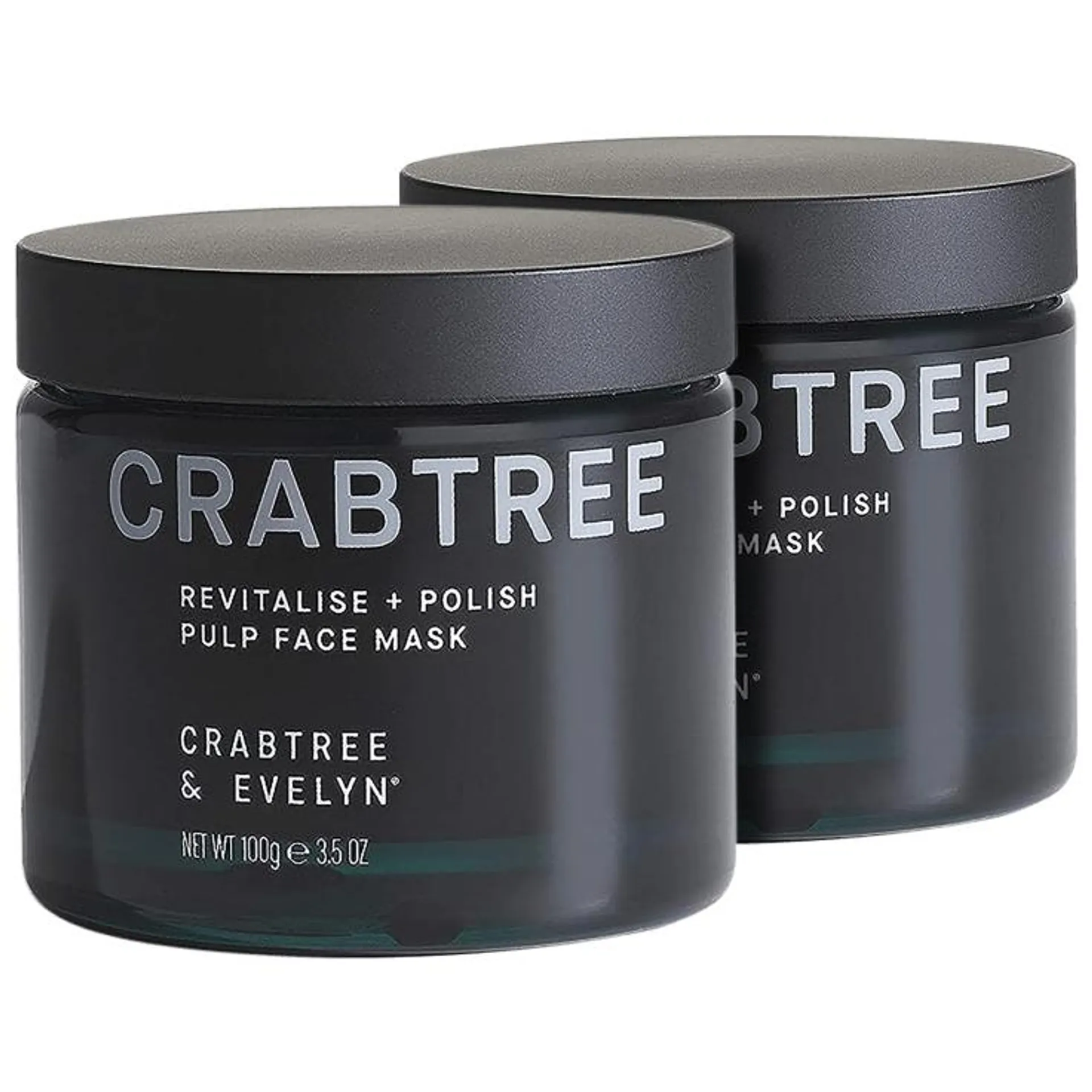 Paquete de 2: Crabtree & Evelyn Mascarilla Facial Revitalize + Polish Pulp