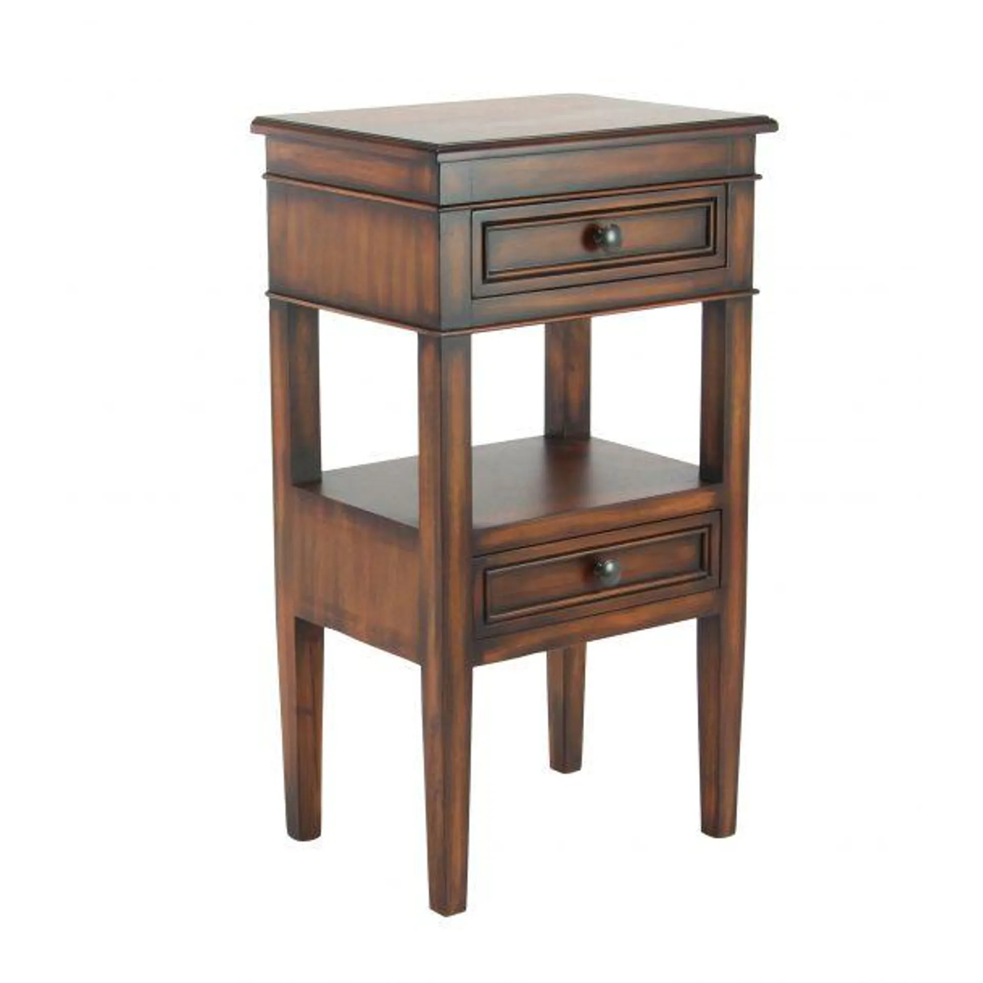 Brown Pine , 29x16x12 - Traditional Accent Table