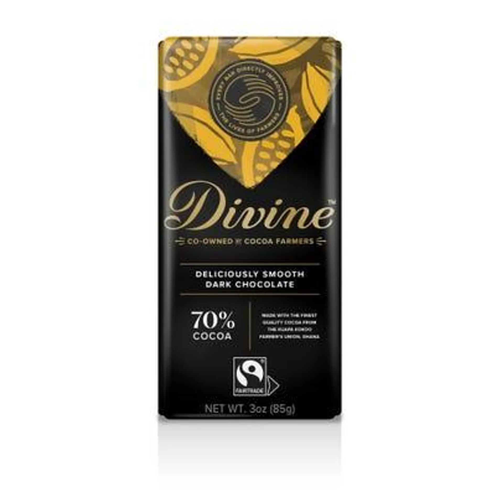 Divine Dark Chocolate 70% Bar - 3 oz