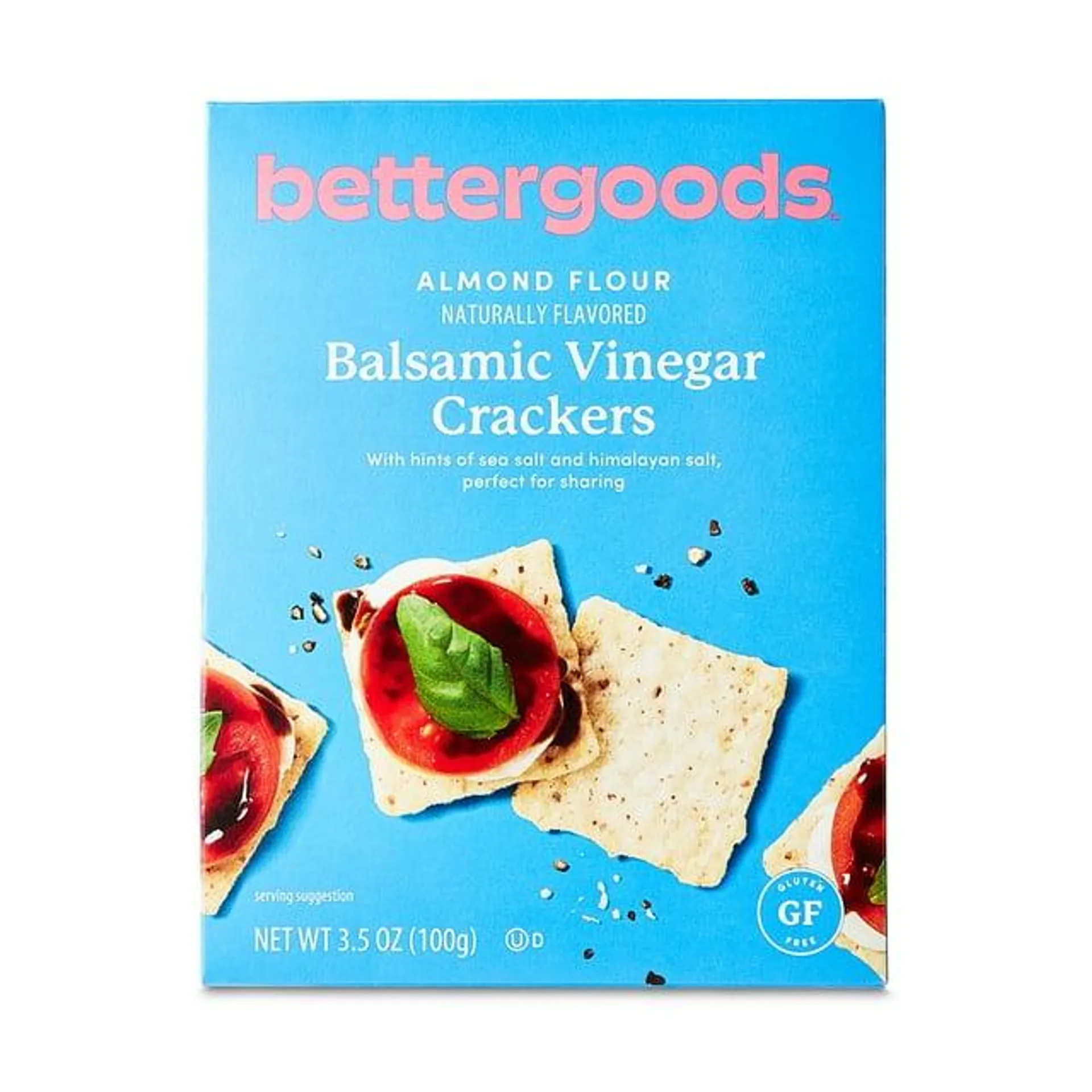 bettergoods Almond Flour Balsamic Vinegar Crackers, 3.5 oz