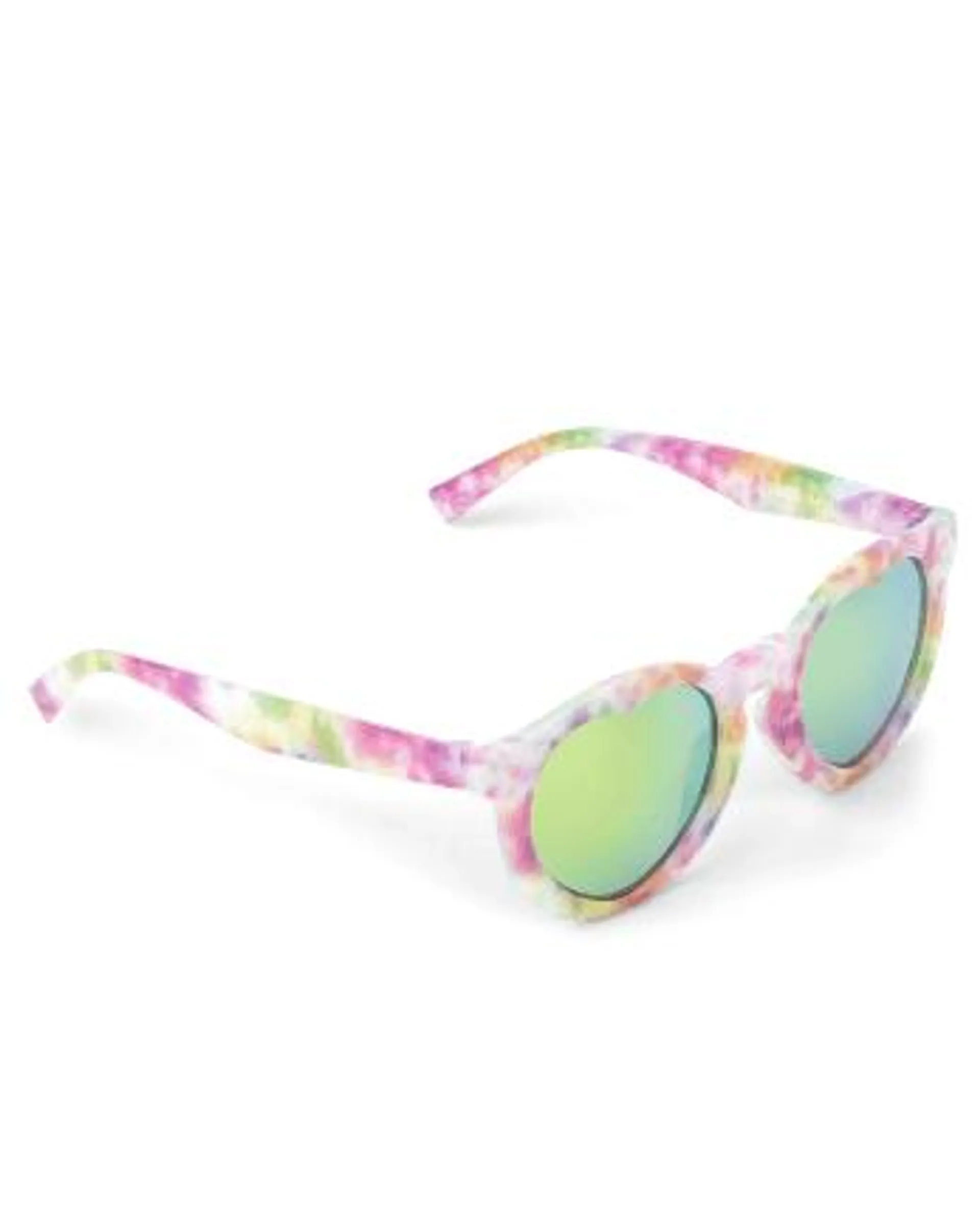 Girls Rainbow Tie Dye Heart Sunglasses - multi clr