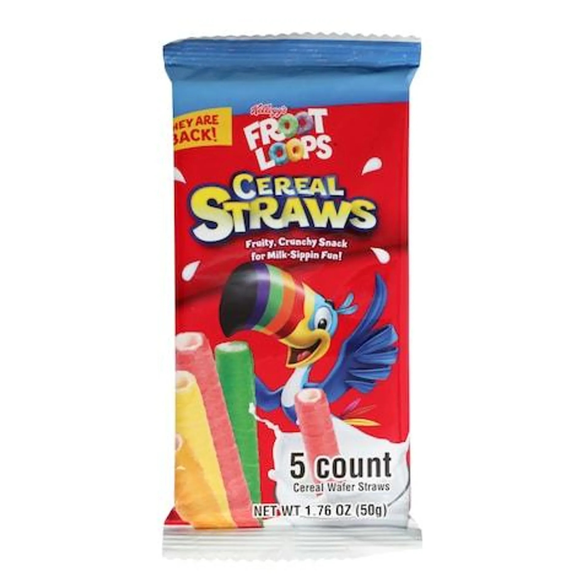 Kellogg's Froot Loops Edible Cereal Straws, 5-ct.