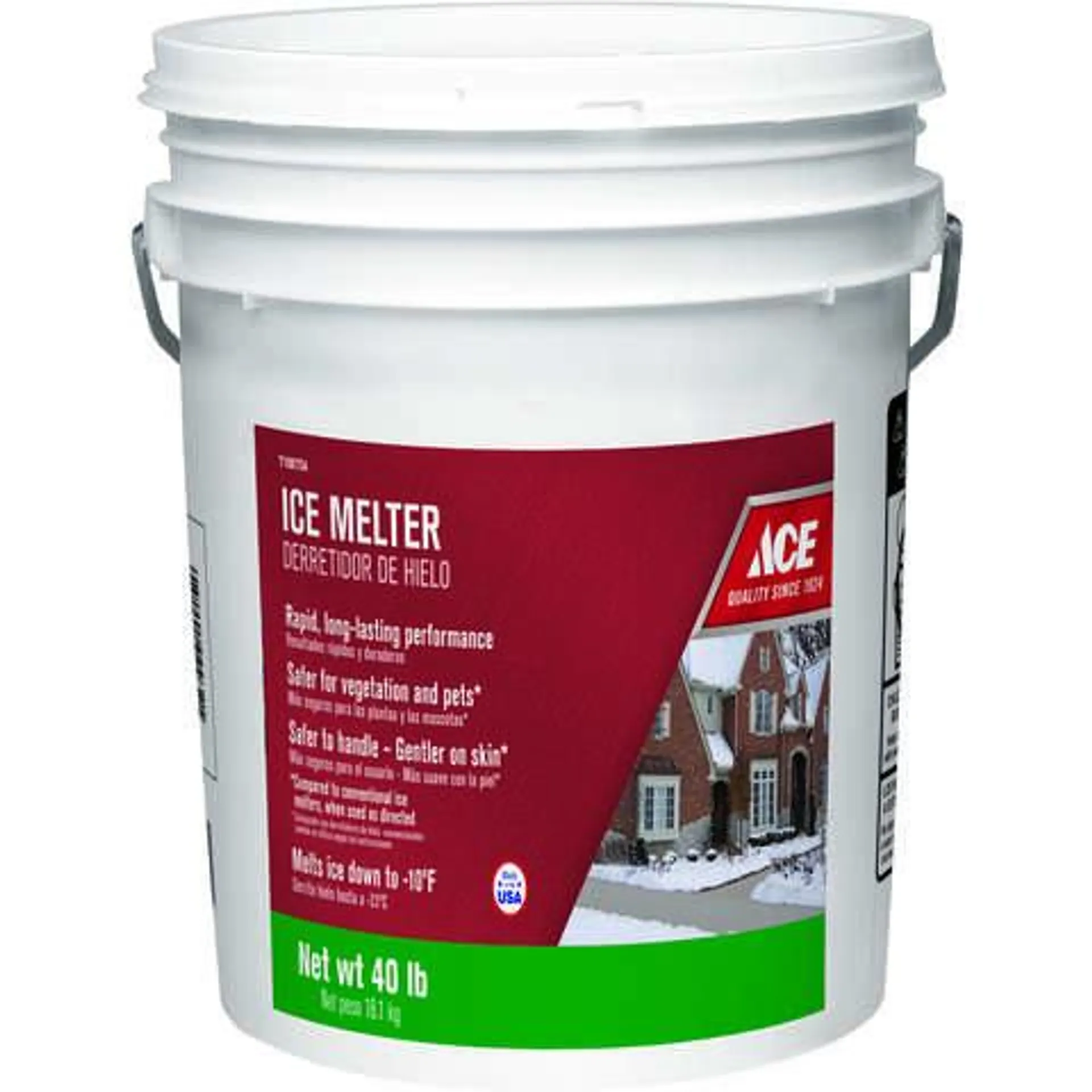 Ace Magnesium Chloride/MG-104/Sodium Chloride Pet Friendly Granule Ice Melt 40 lb