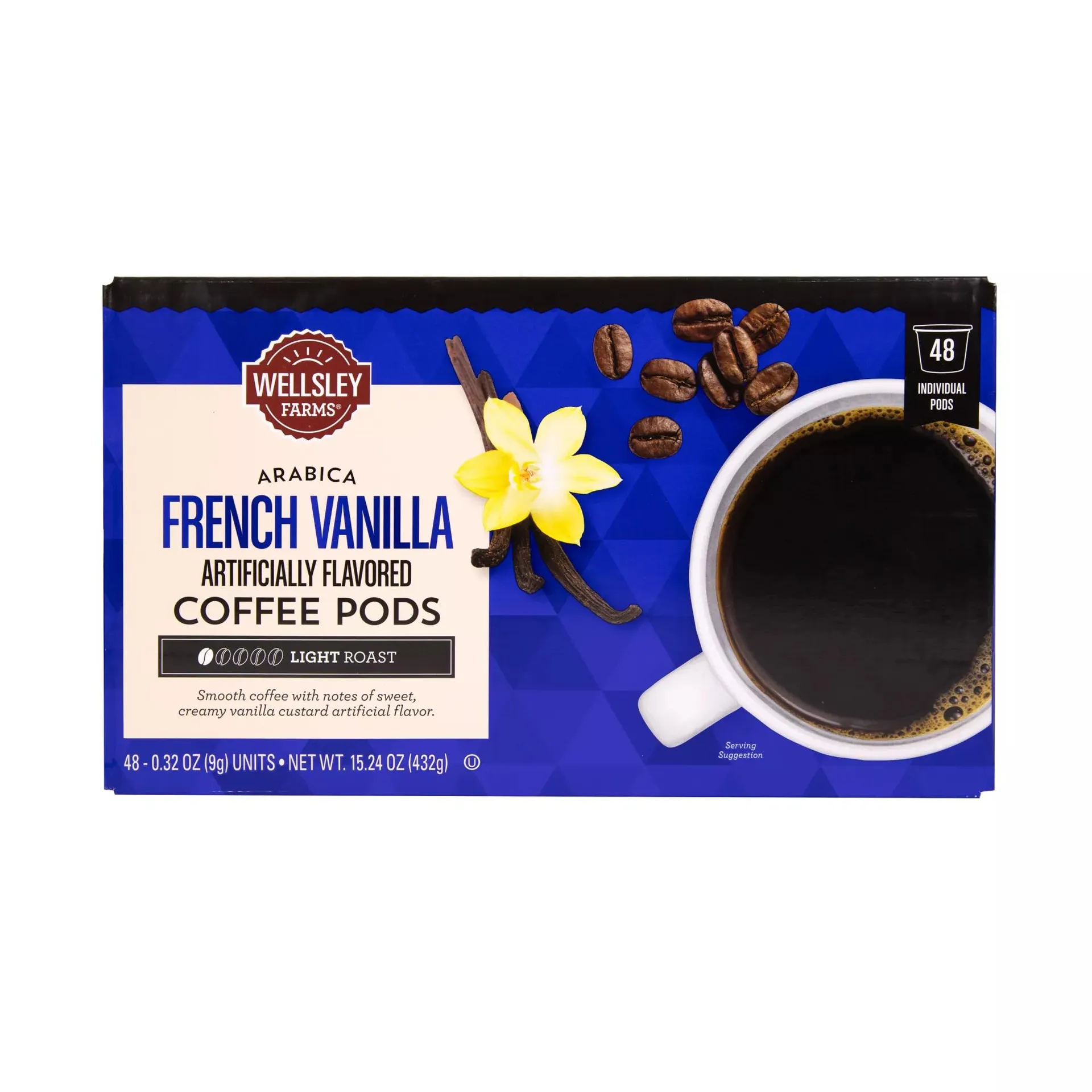 Wellsley Farms French Vanilla Coffee Pods, 48 ct.