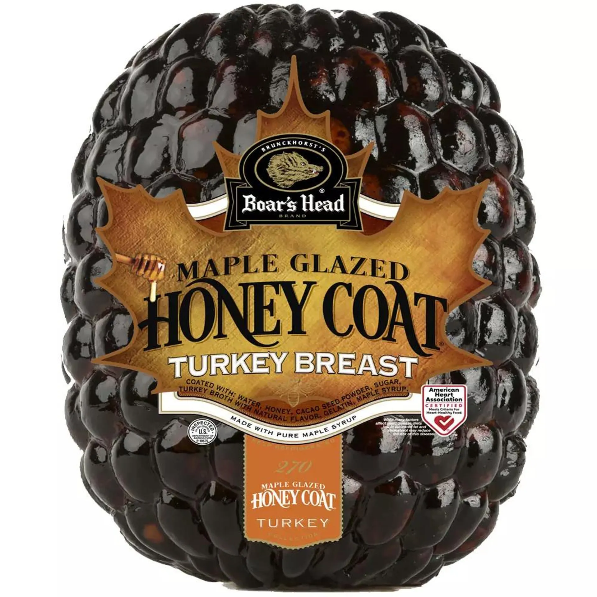 Boar's Head Maple Glazed Honey Coat Turkey Breast, Custom Sliced