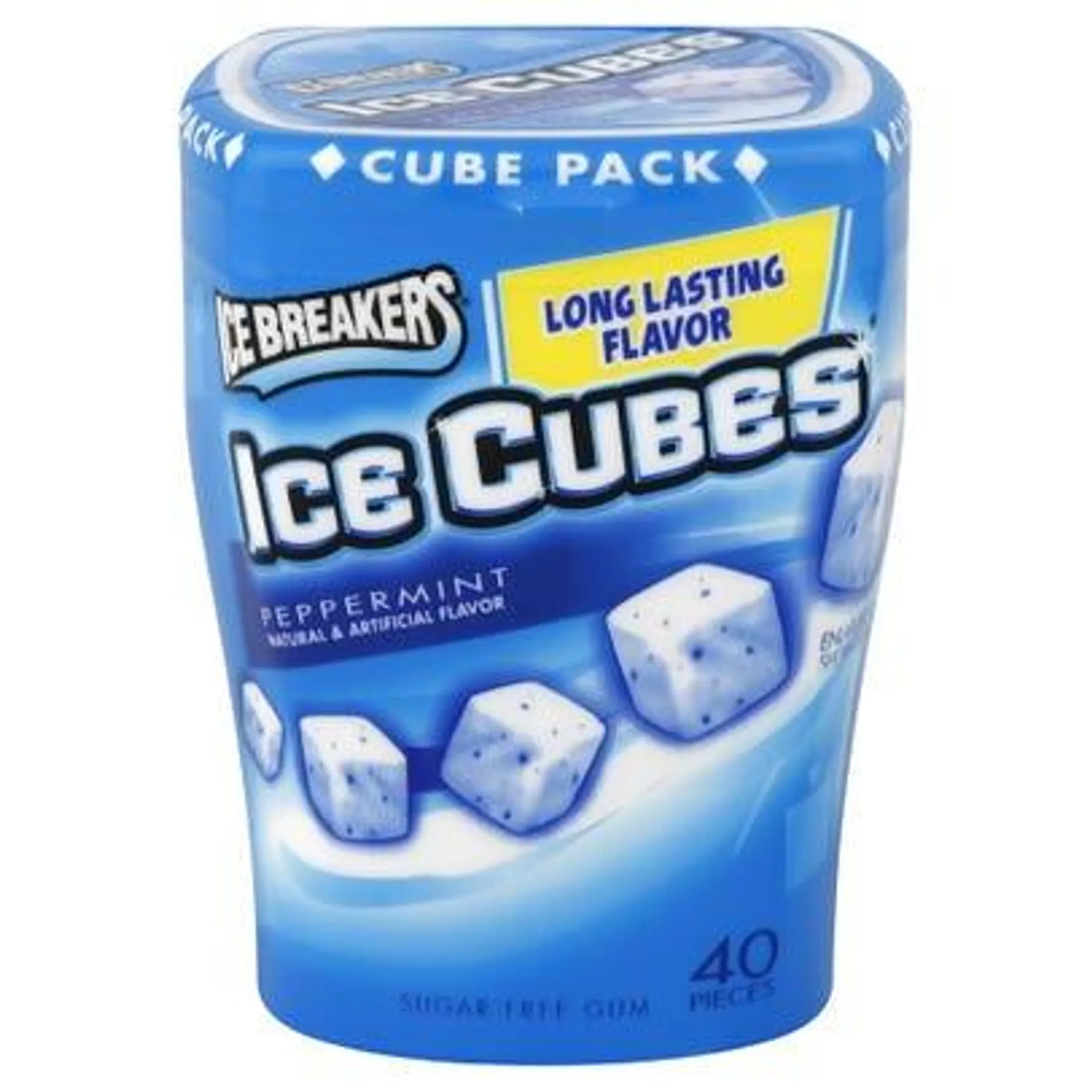 Ice Breakers Gum, Sugar Free, Peppermint, Cube Pack - 40 ct