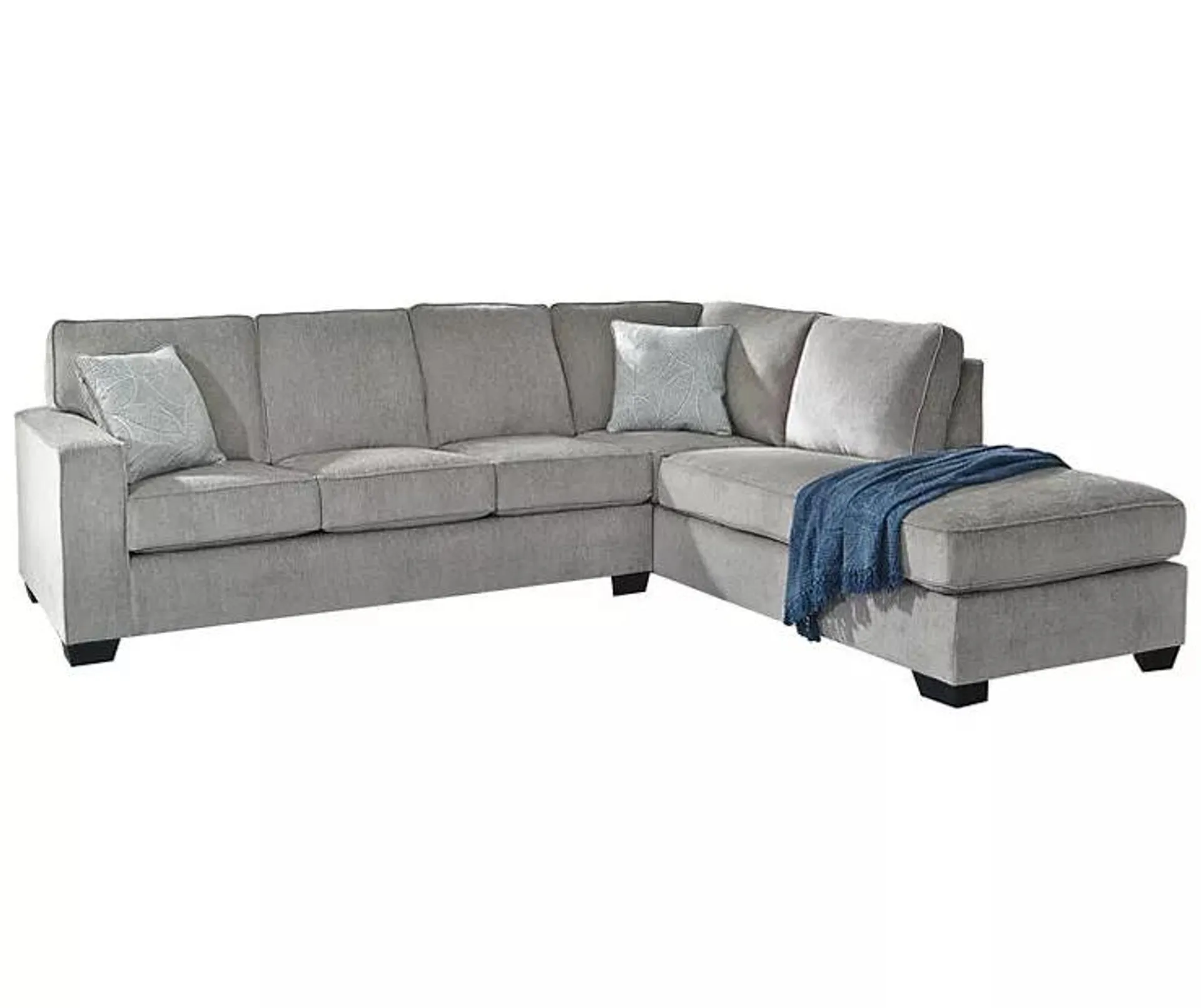 Signature Design By Ashley Kiara Alloy Sectional with Right-Facing Chaise Sectional