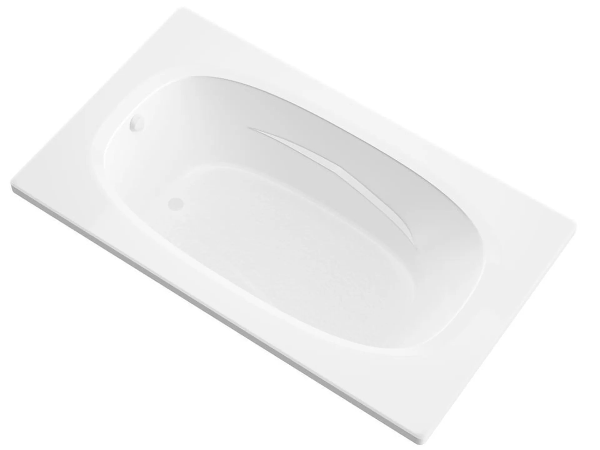 MidWest Tubs Durango 66"W x 36"D x 23"H White Drop-In Soaking Bathtub