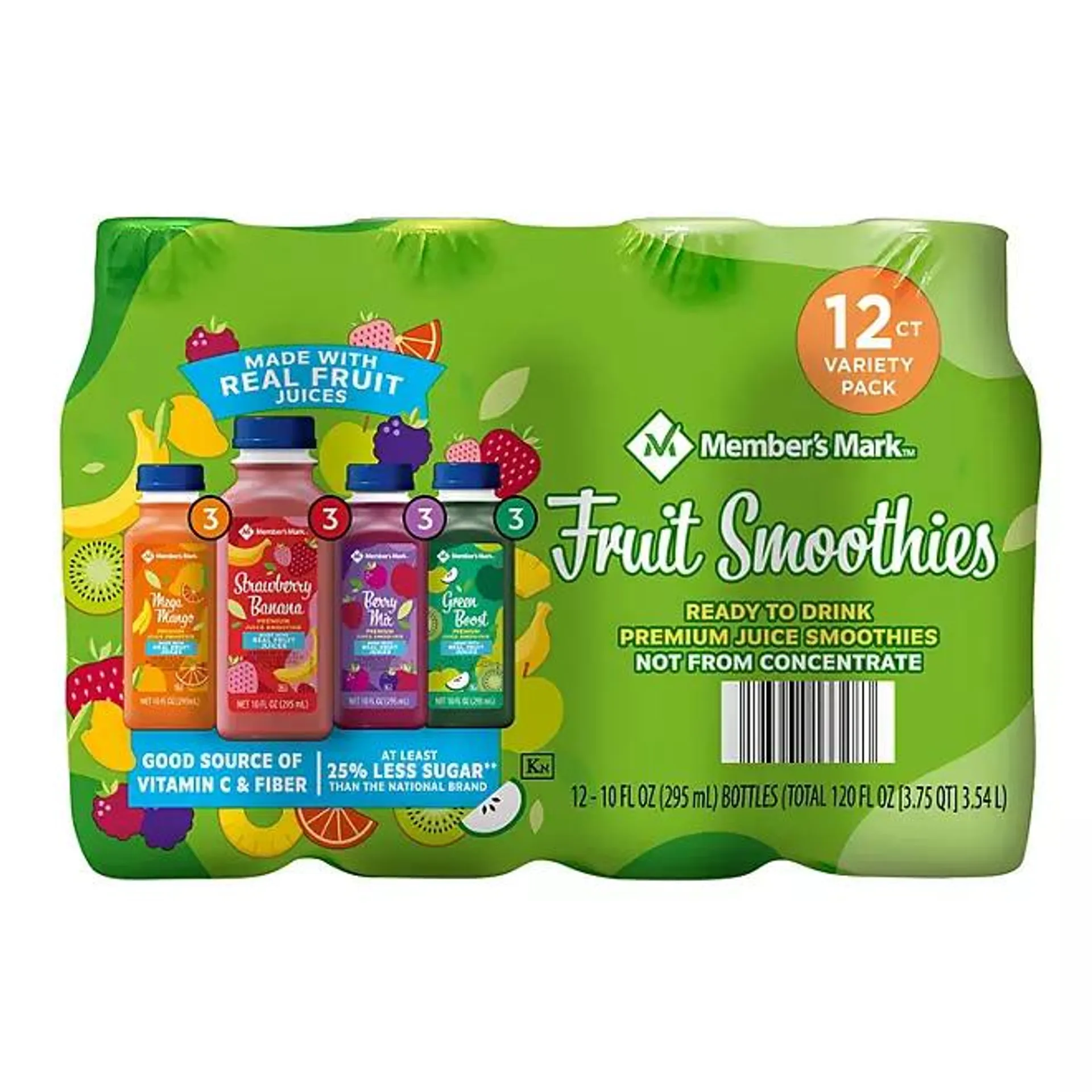 Member's Mark Smoothie Variety Pack 10 fl. oz., 12 pk.