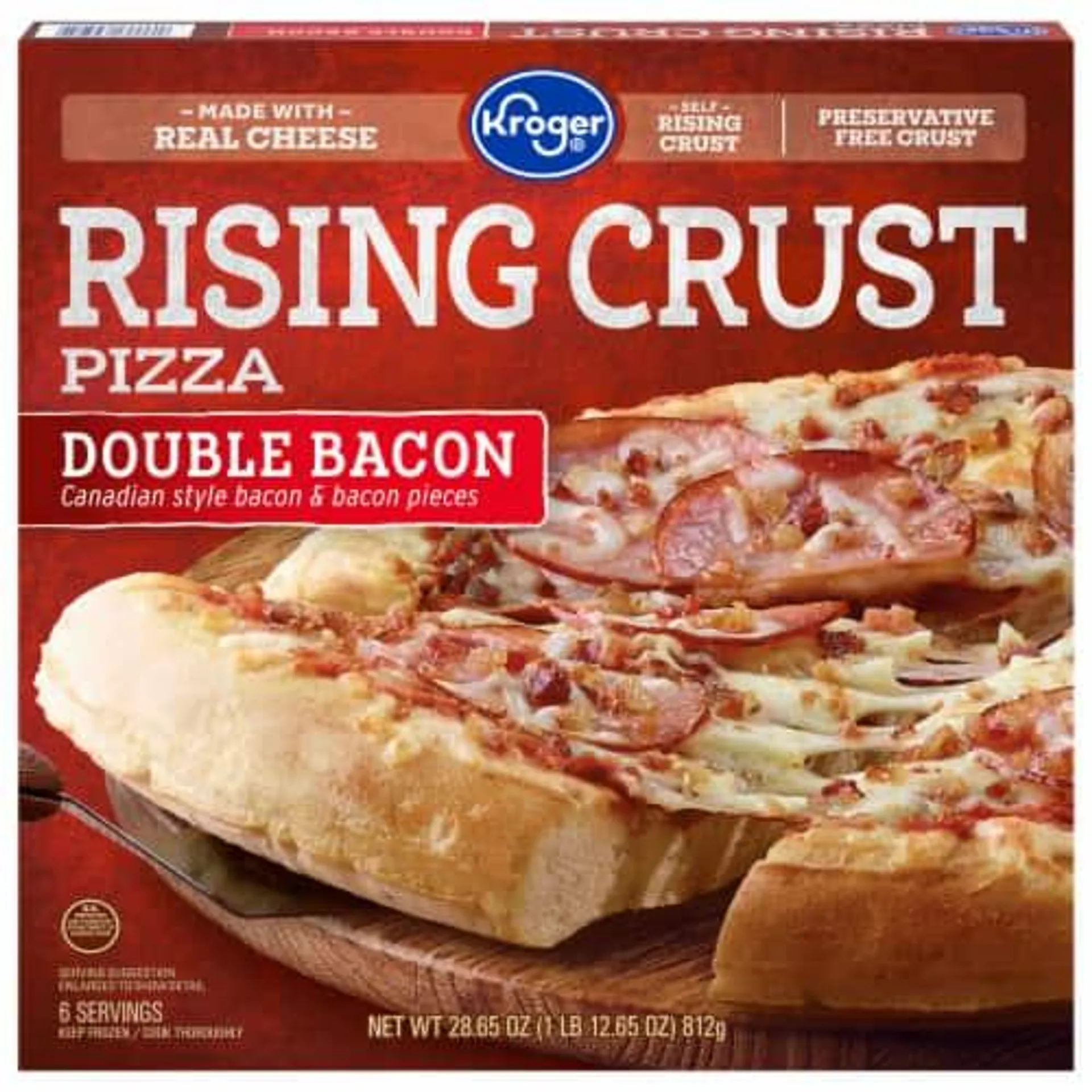 Kroger® Double Bacon Rising Crust Frozen Pizza