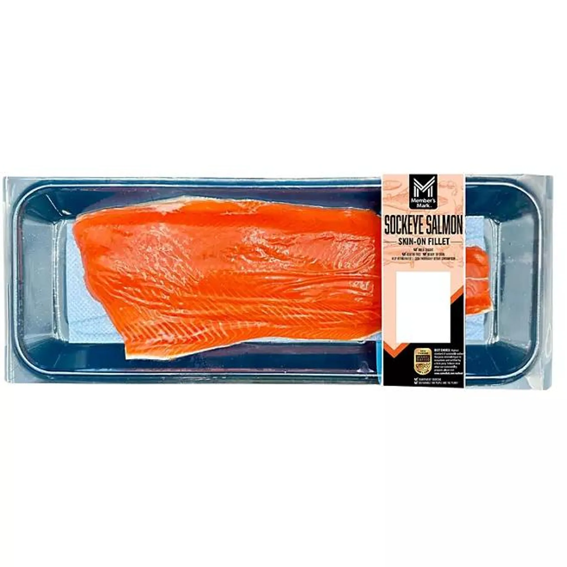 Member's Mark Wild Caught Sockeye Salmon Fillet, Skin-On, priced per pound