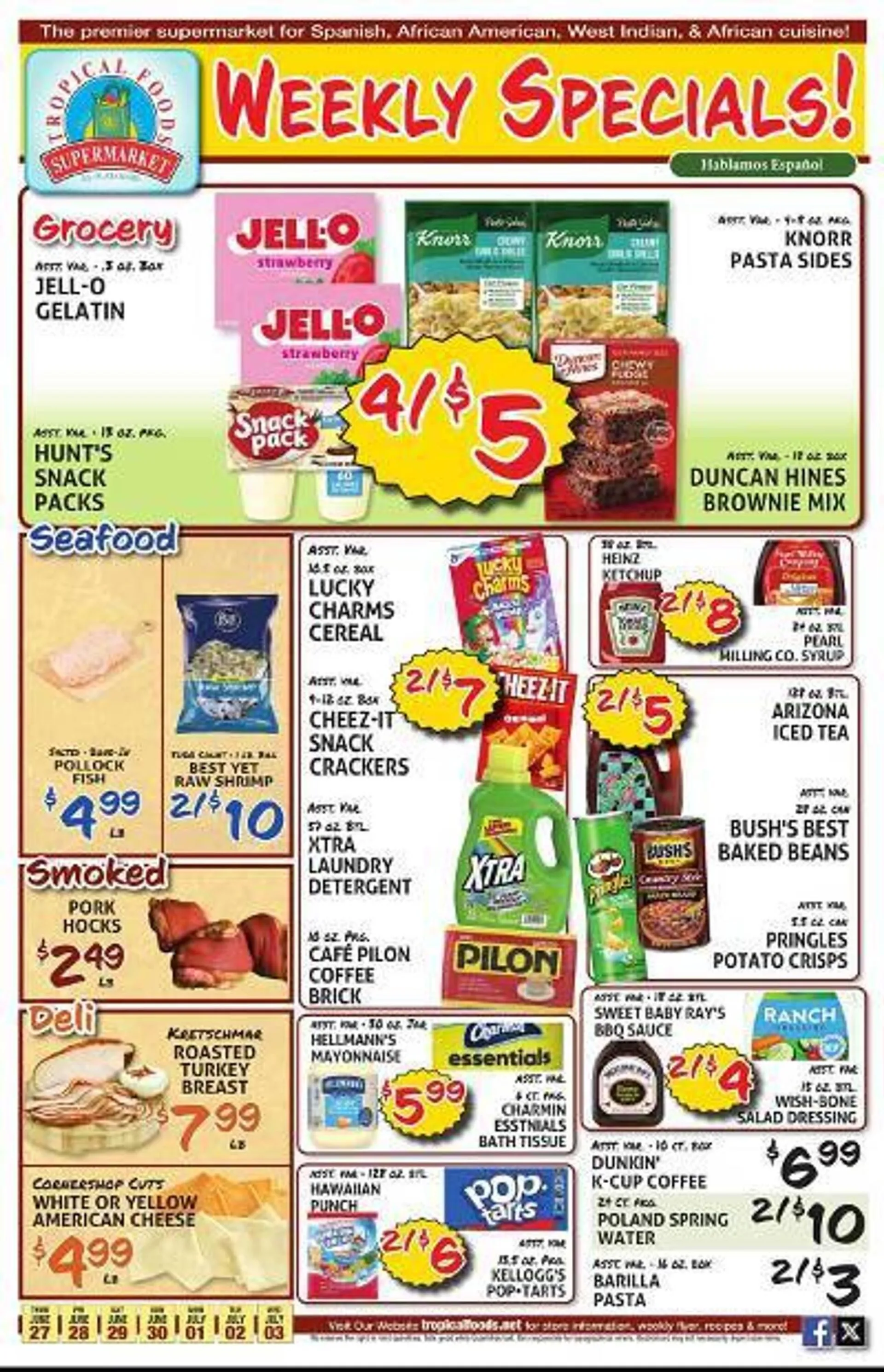 Tropical Foods Supermarket Weekly Ad - 1