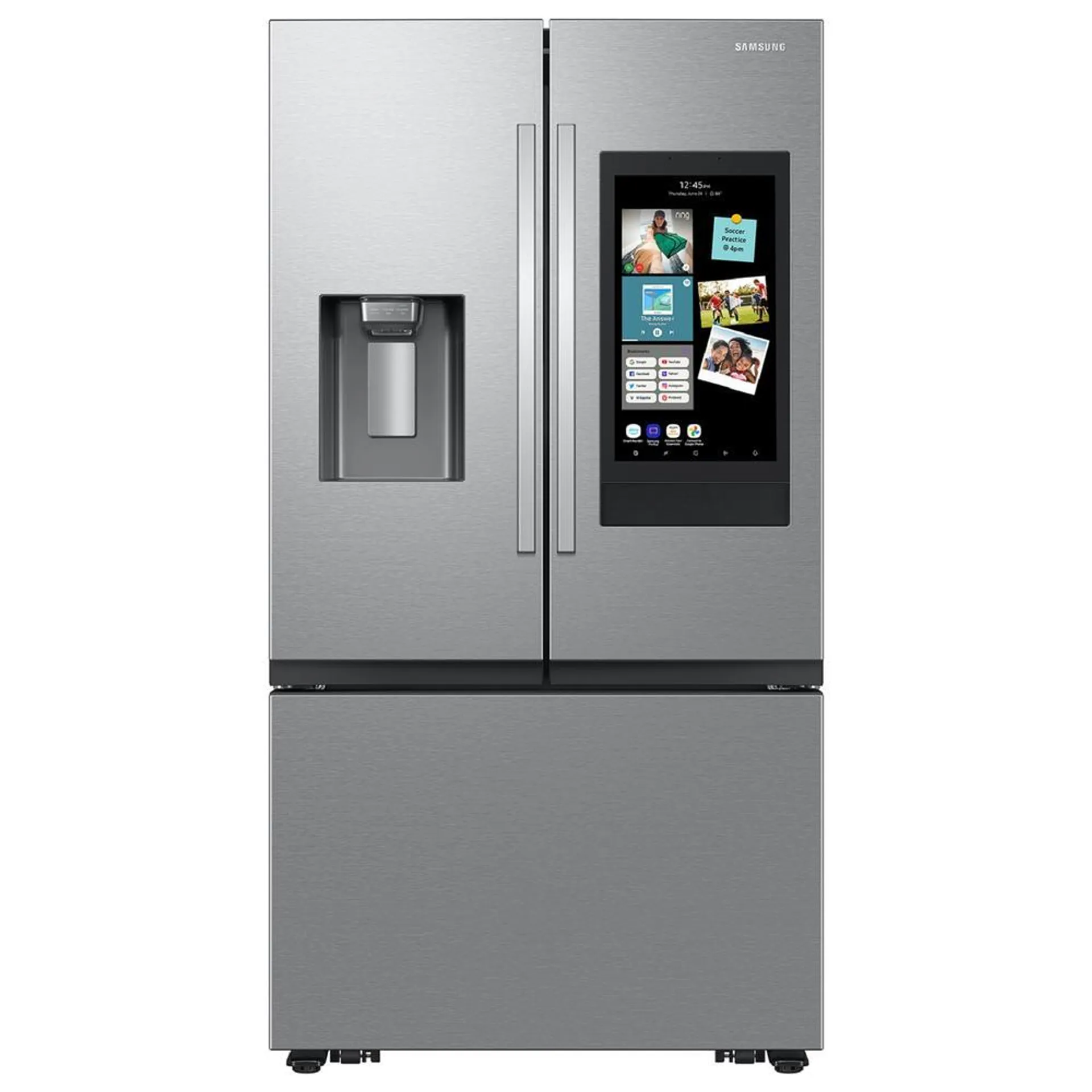 Samsung RF32CG5900SRAA 30 Cu. Ft. Mega Capacity 3 Door French Door Refrigerator With Family Hub In Stainless Steel