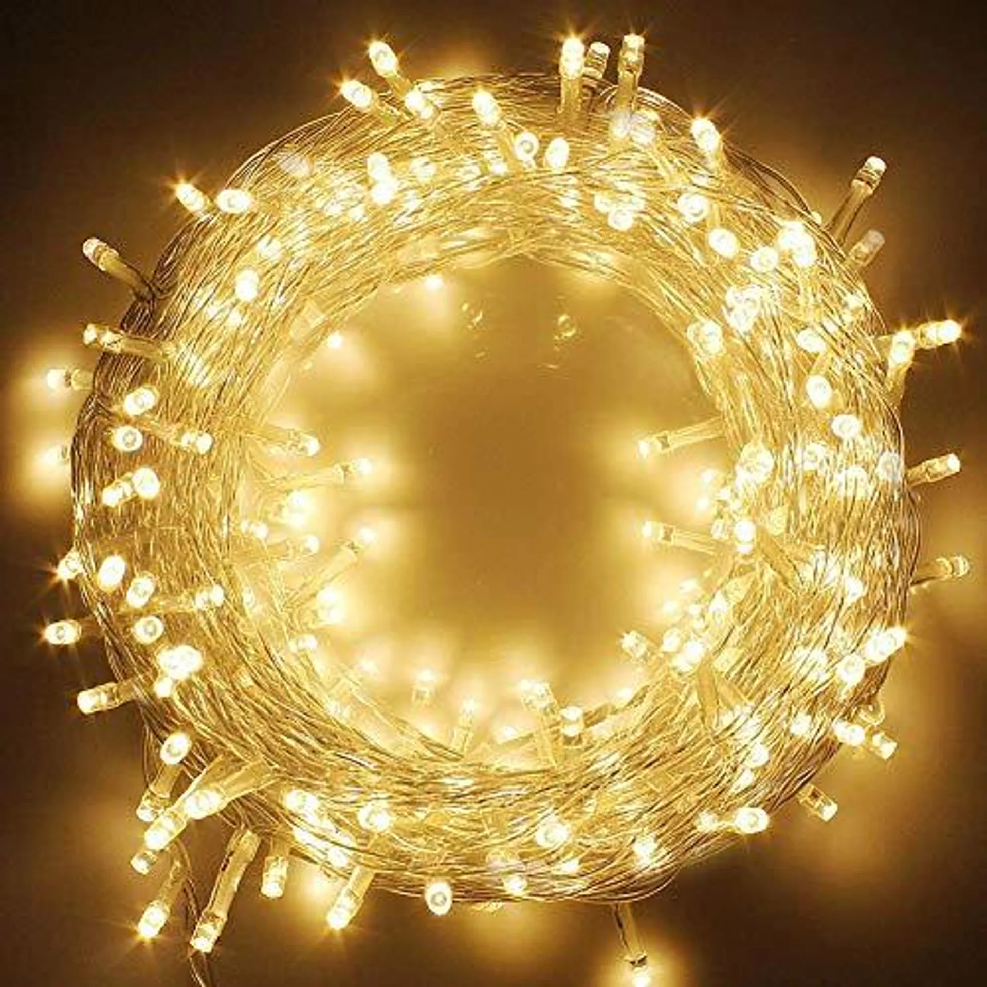 Twinkle Star 66FT 200 LED Indoor String Lights Warm White, Plug In String Lights 8 Modes Waterproof for Outdoor Christmas