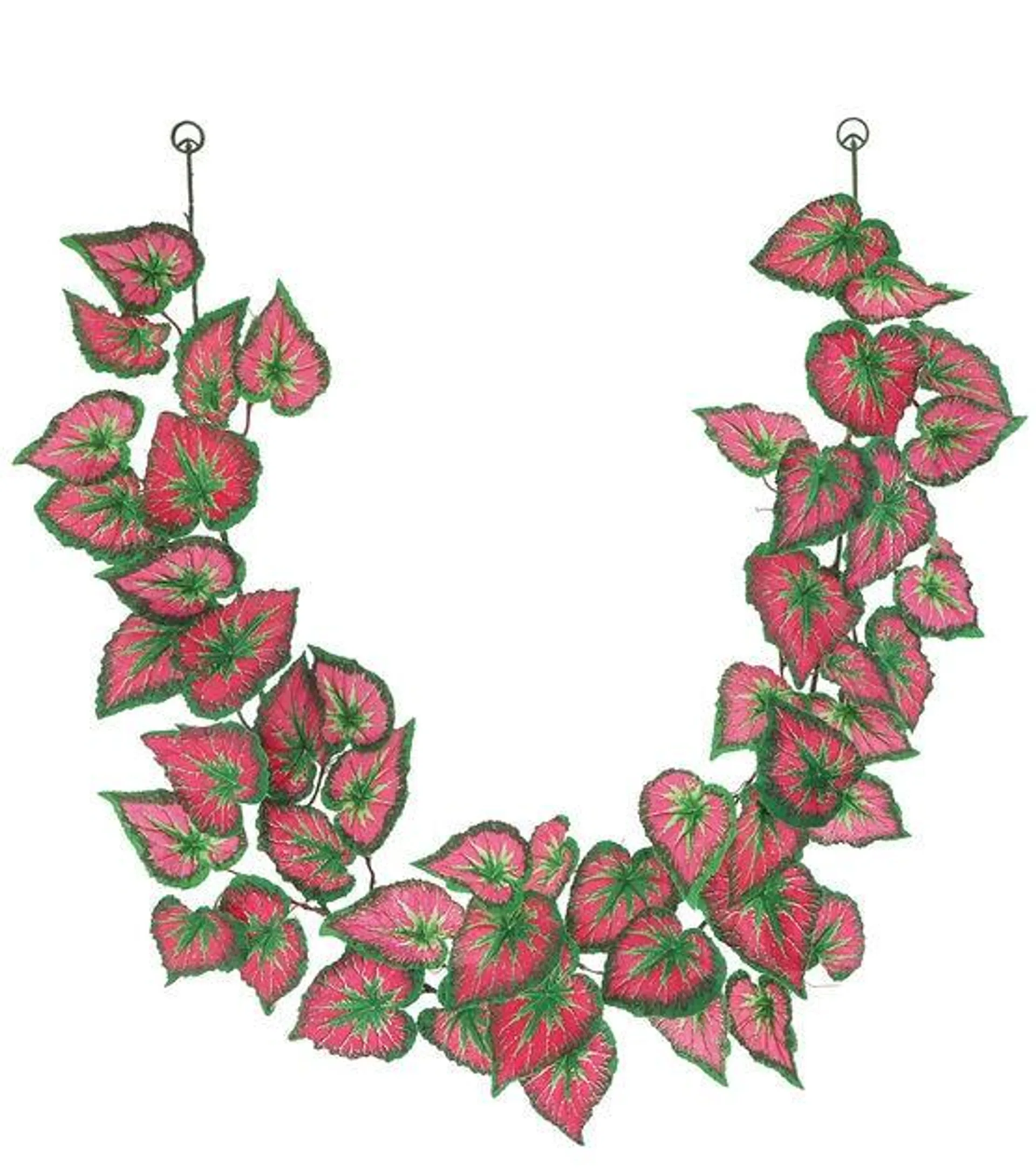 72" Summer Pink Begonia Leaves Garland by Bloom Room