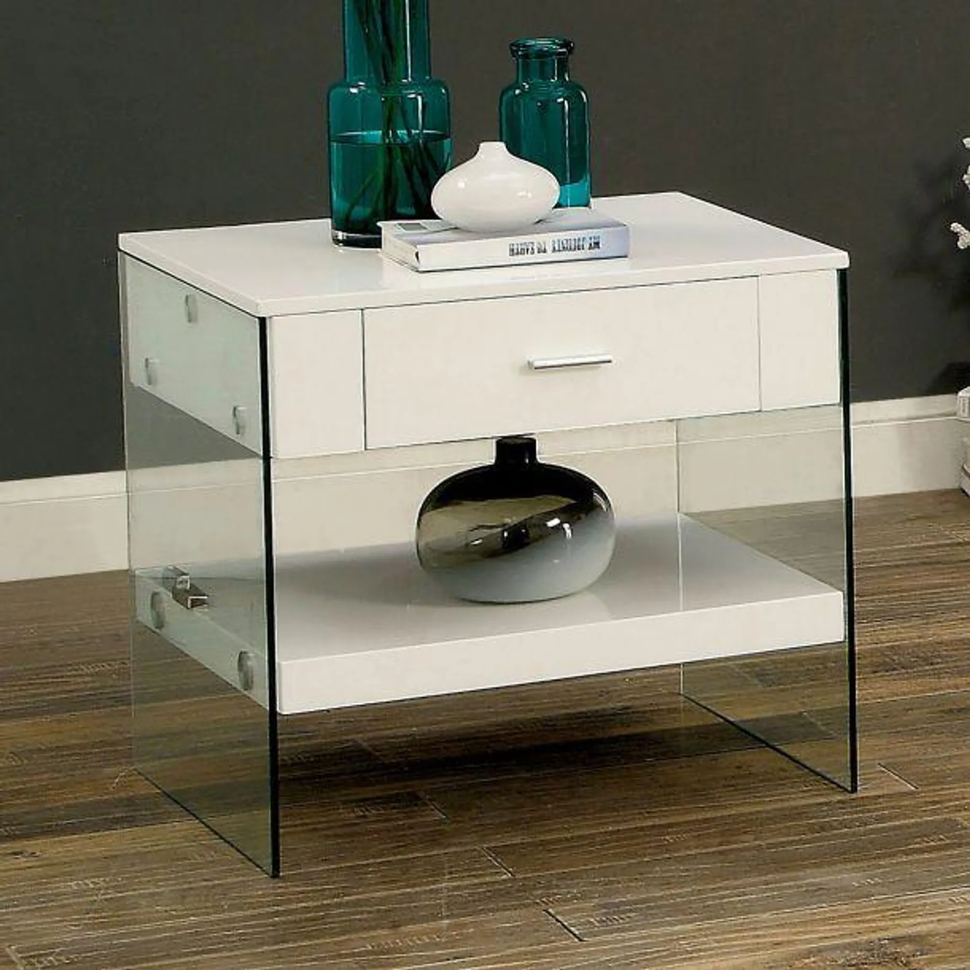 Raya End Table - White