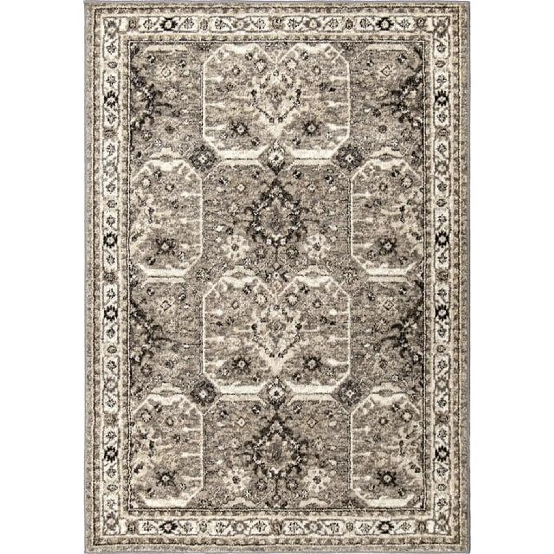 My Texas House Preston 5' X 7' Gray Floral Area Rug