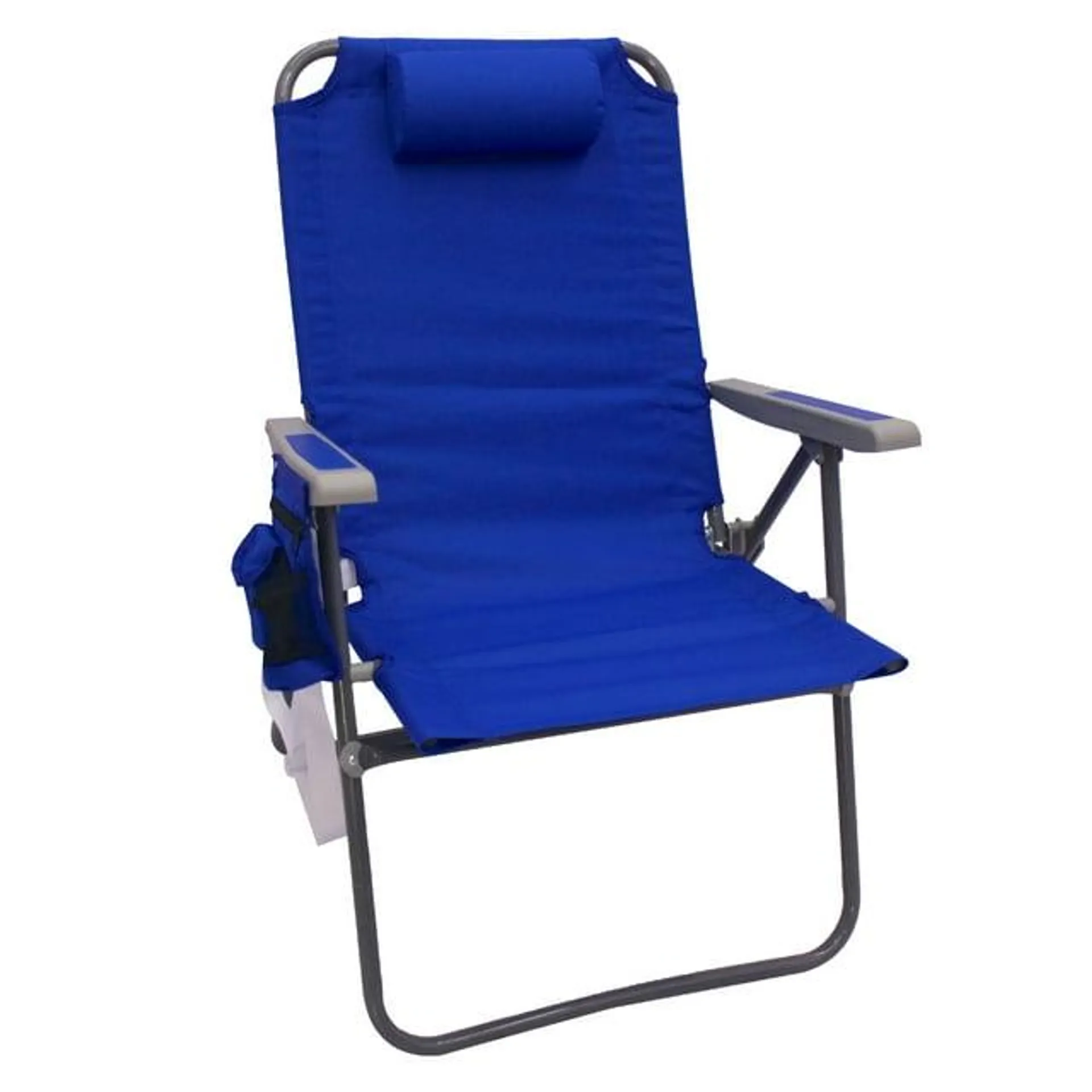 Mainstays Reclining Oversize Folding Beach Chair, Blue