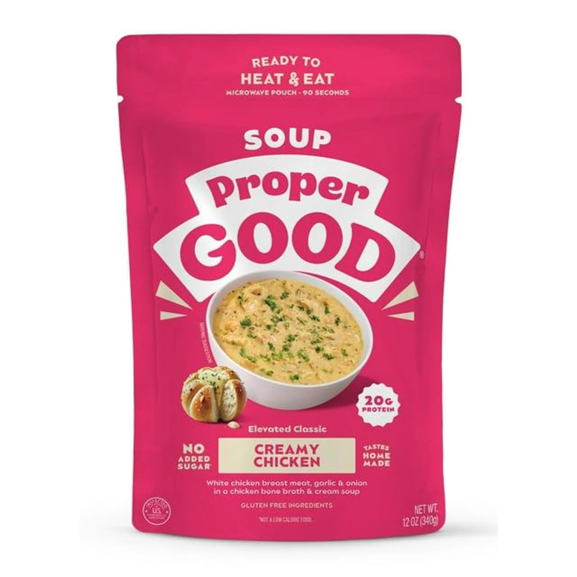 Proper Good Ready to Serve Creamy Chicken Soup, 12 oz, Shelf-Stable