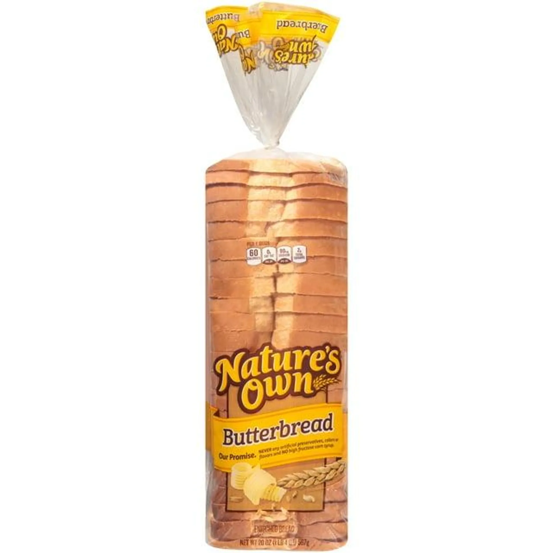 Nature's Own Butterbread Sliced White Bread Loaf, 20 oz