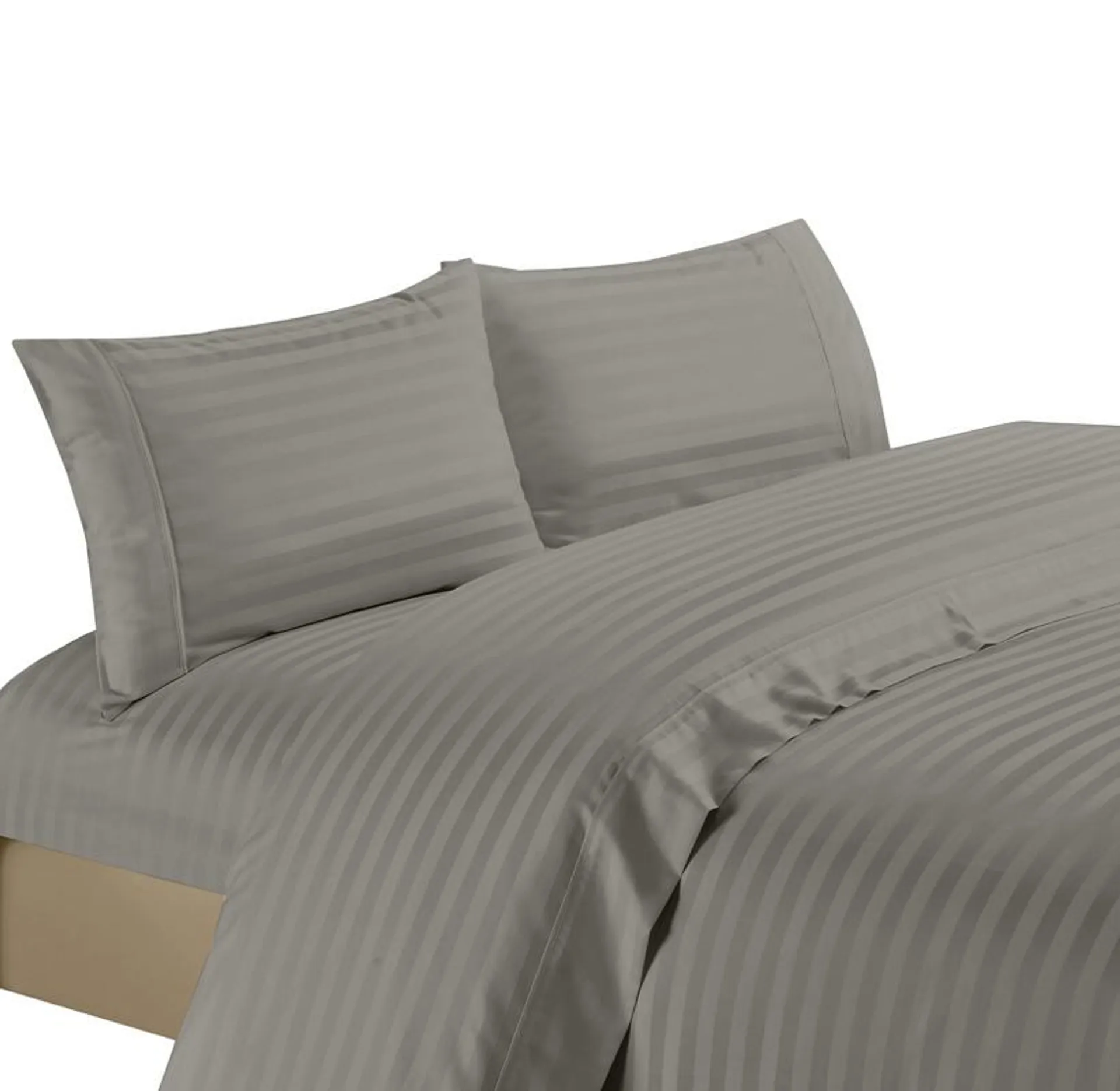 Home Sweet Home Dreams Inc Hotel Luxurious 1200 Thread Count 100% Egyptian Cotton 4-Piece Deep Pocket Stripe Sheet Set