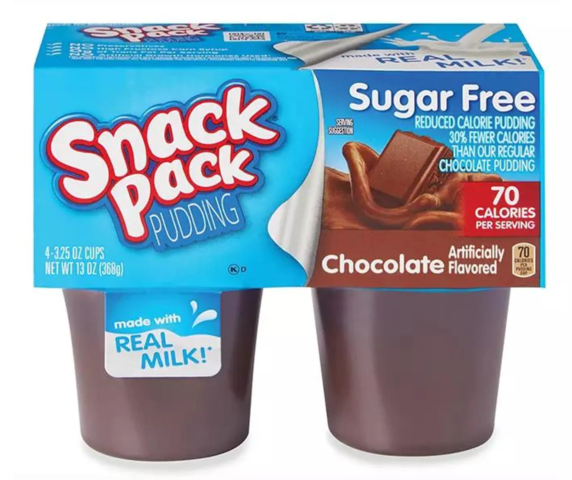 Sugar-Free Chocolate Pudding, 4-Pack