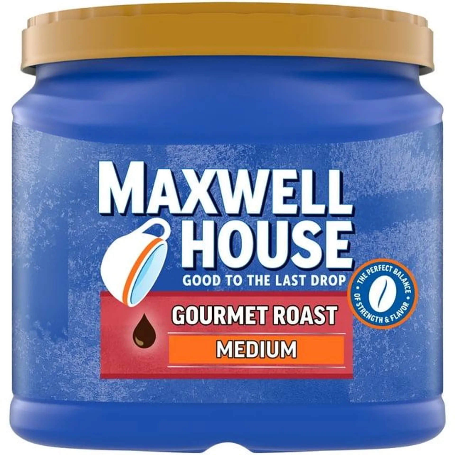 Maxwell House Gourmet Roast Medium Roast Ground Coffee, 25.6 oz Canister