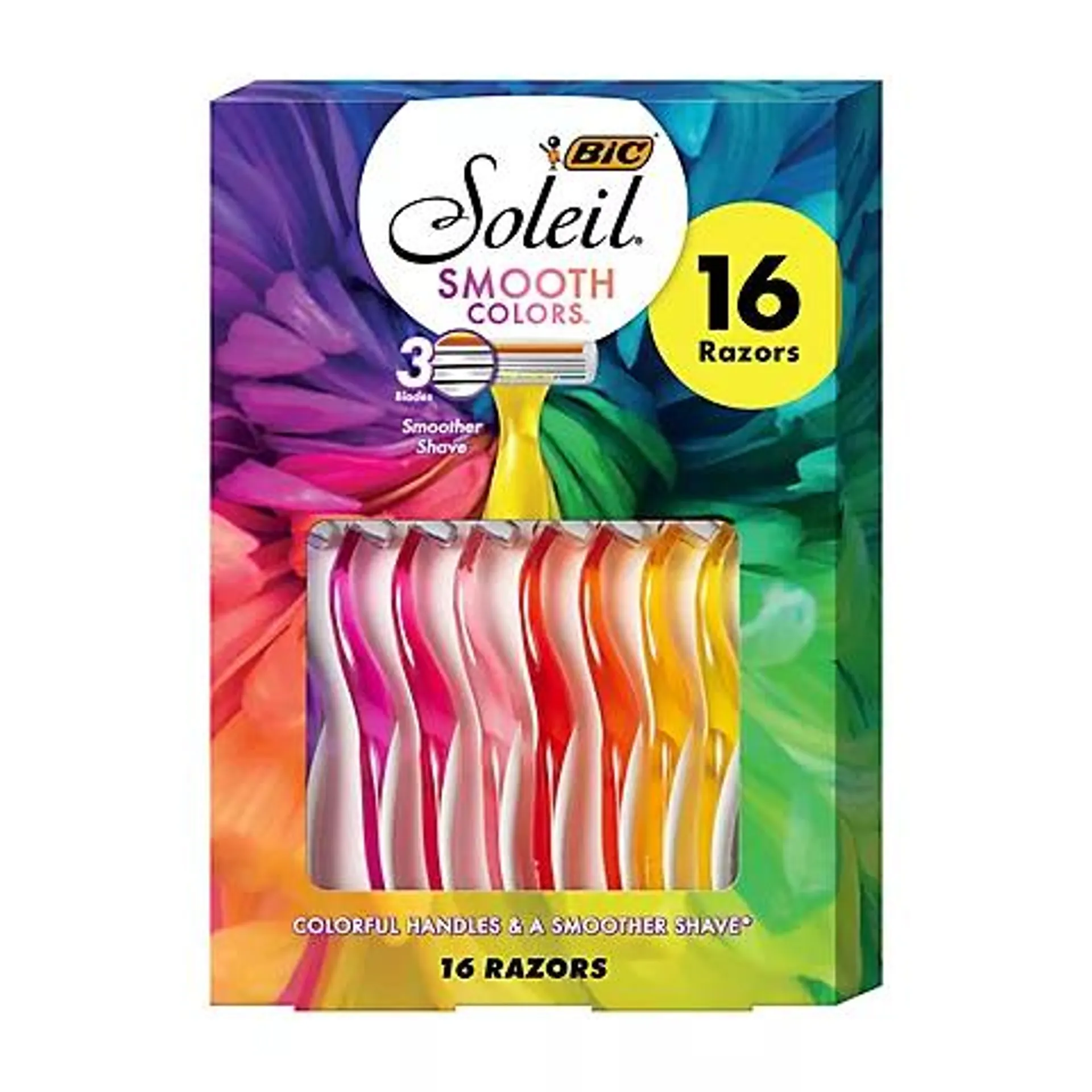 BIC Soleil Color Collection Women's 3 Blade Razors, 16 ct.