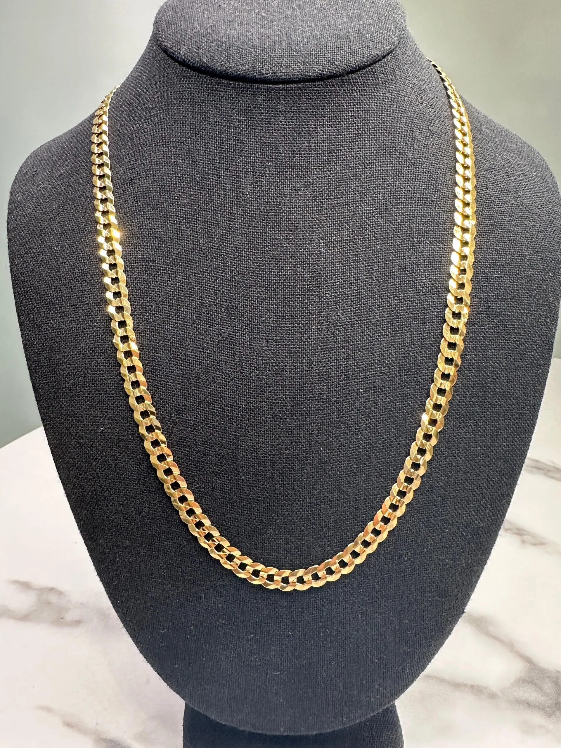 14K Shiny Cut Chain