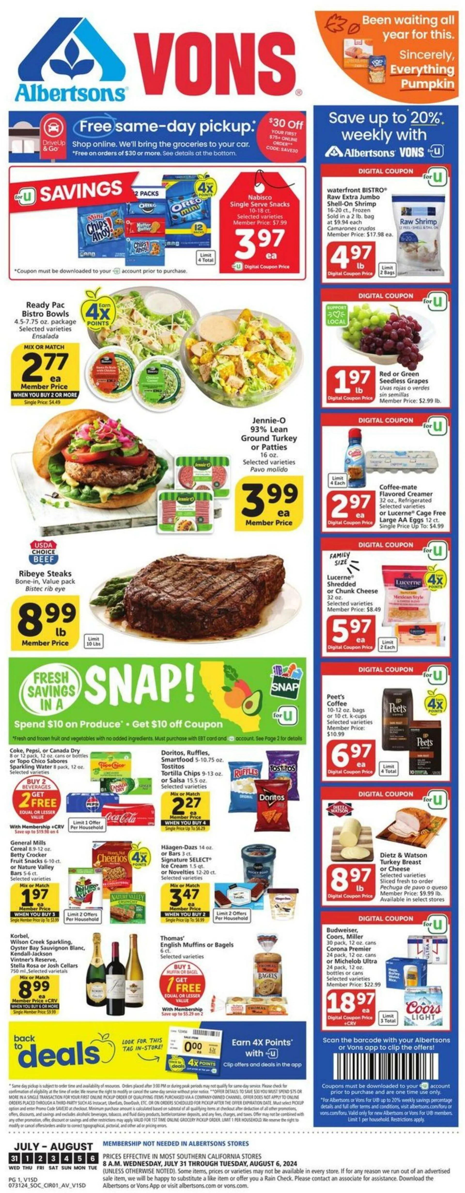 Vons Current weekly ad - 1