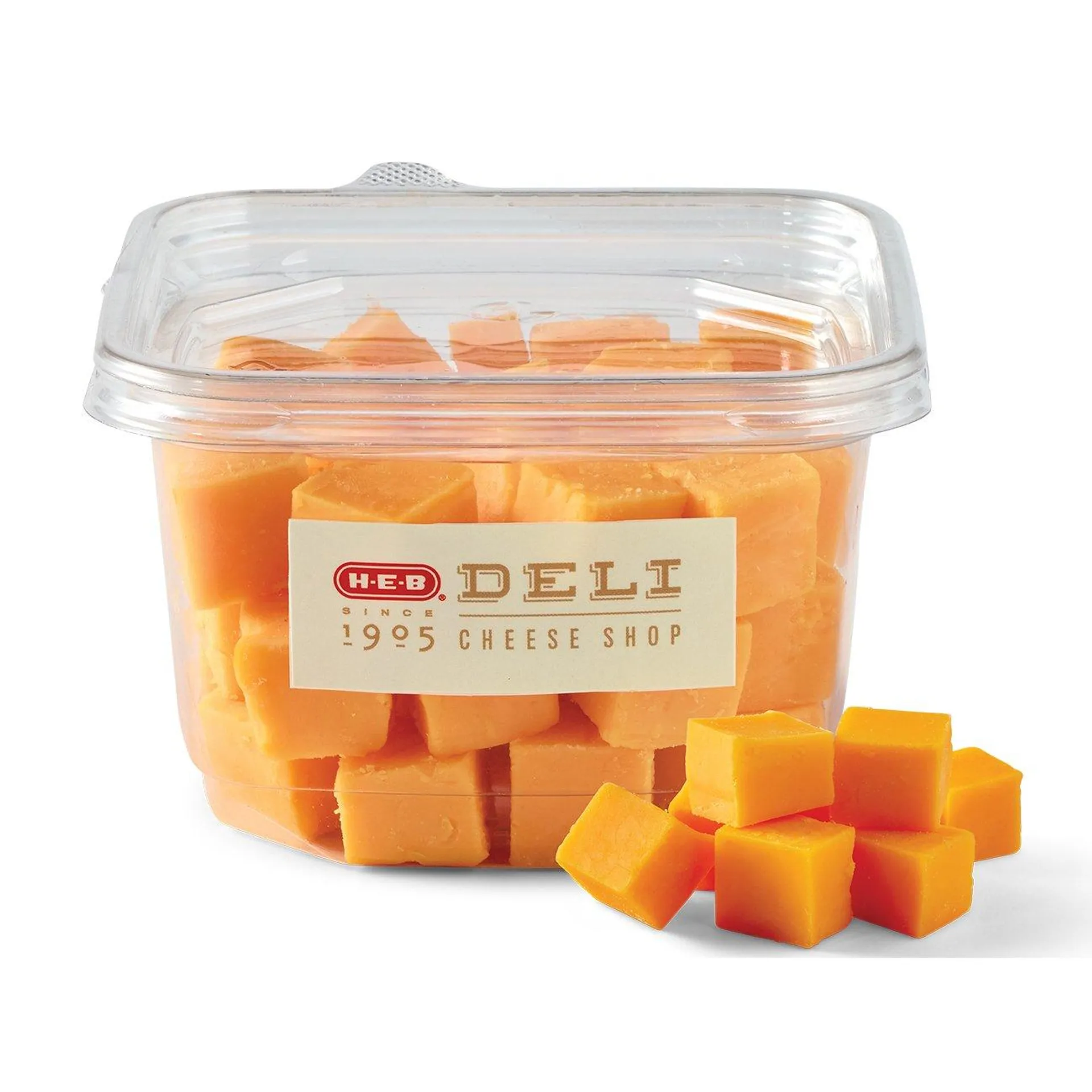 H‑E‑B Deli Artisan Yellow Cheddar Cheese Cubes