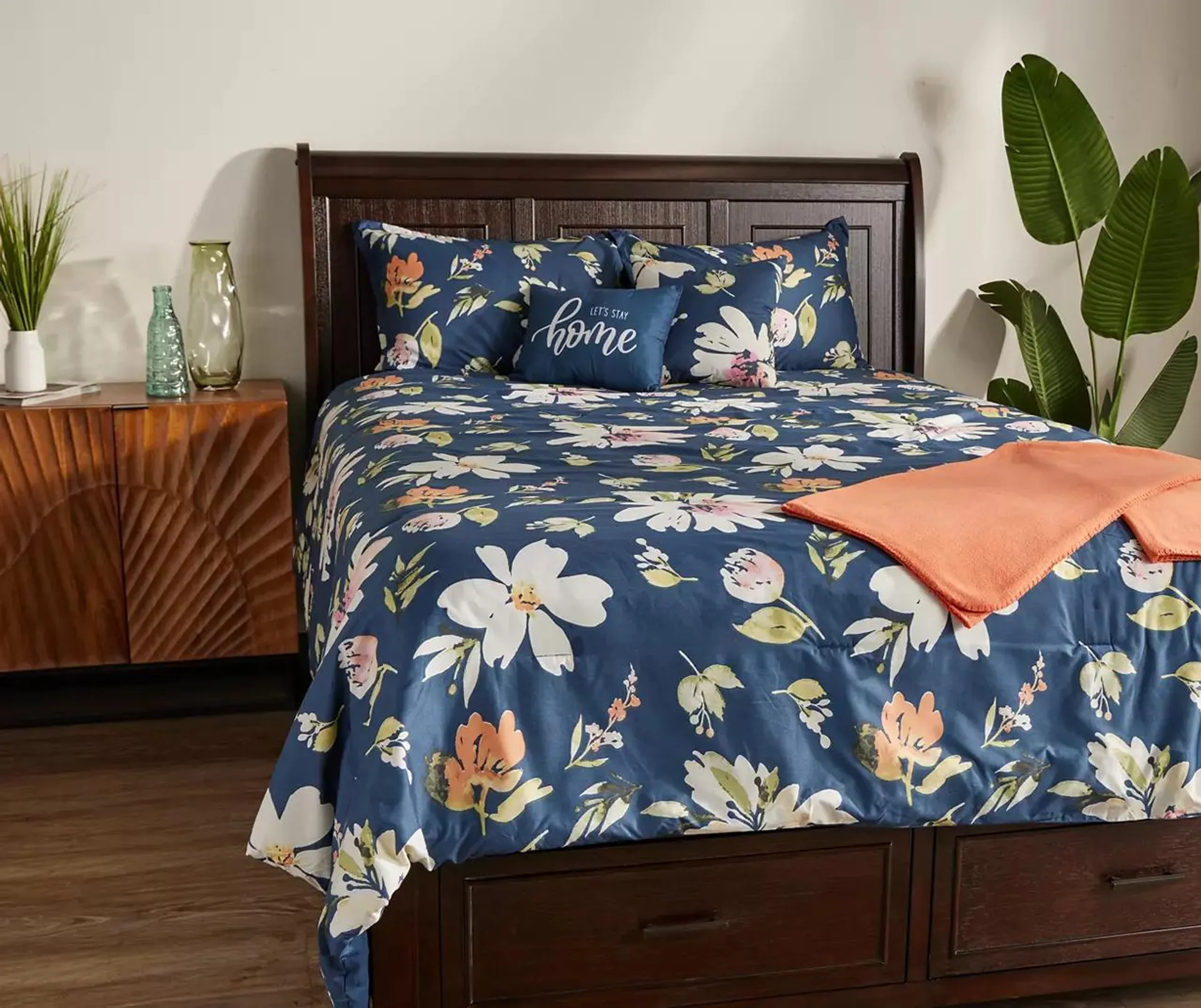 Olivia Floral Queen 6-Piece Comforter Set