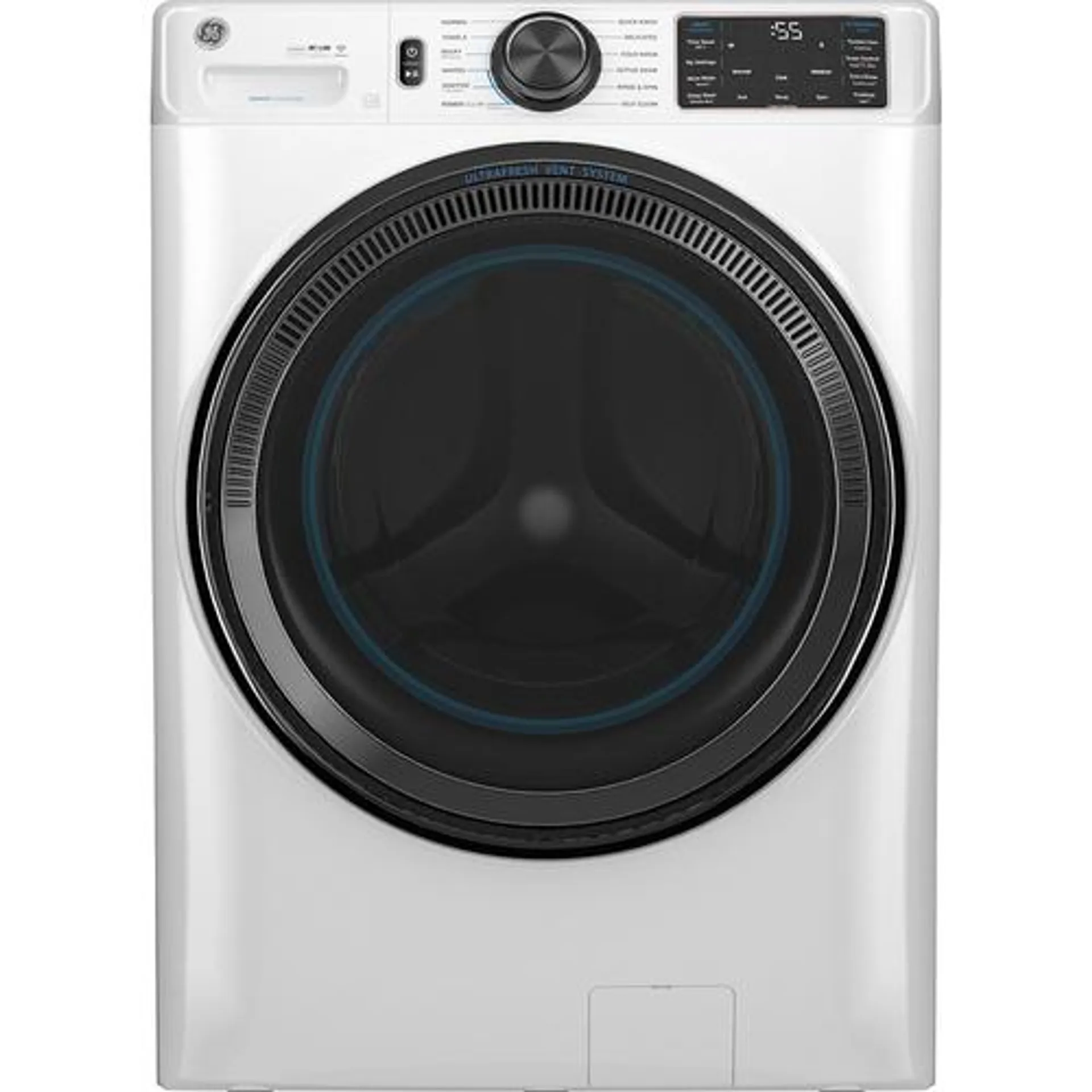 5.0 CuFt Smart Front Load White Electric Washer with UltraFresh Vent System