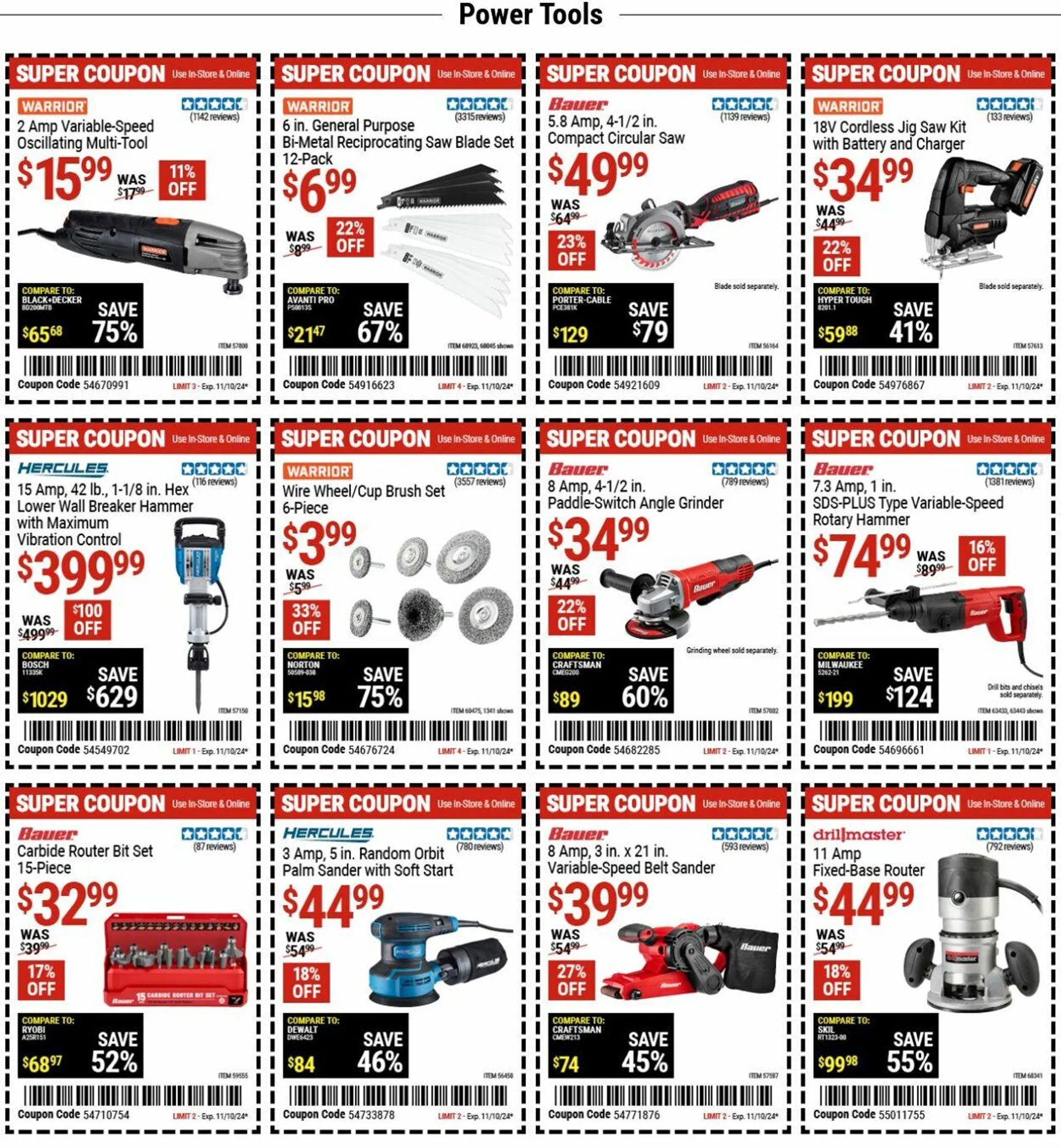 Catálogo de Harbor Freight Current weekly ad 28 de octubre al 6 de noviembre 2024 - Página 10