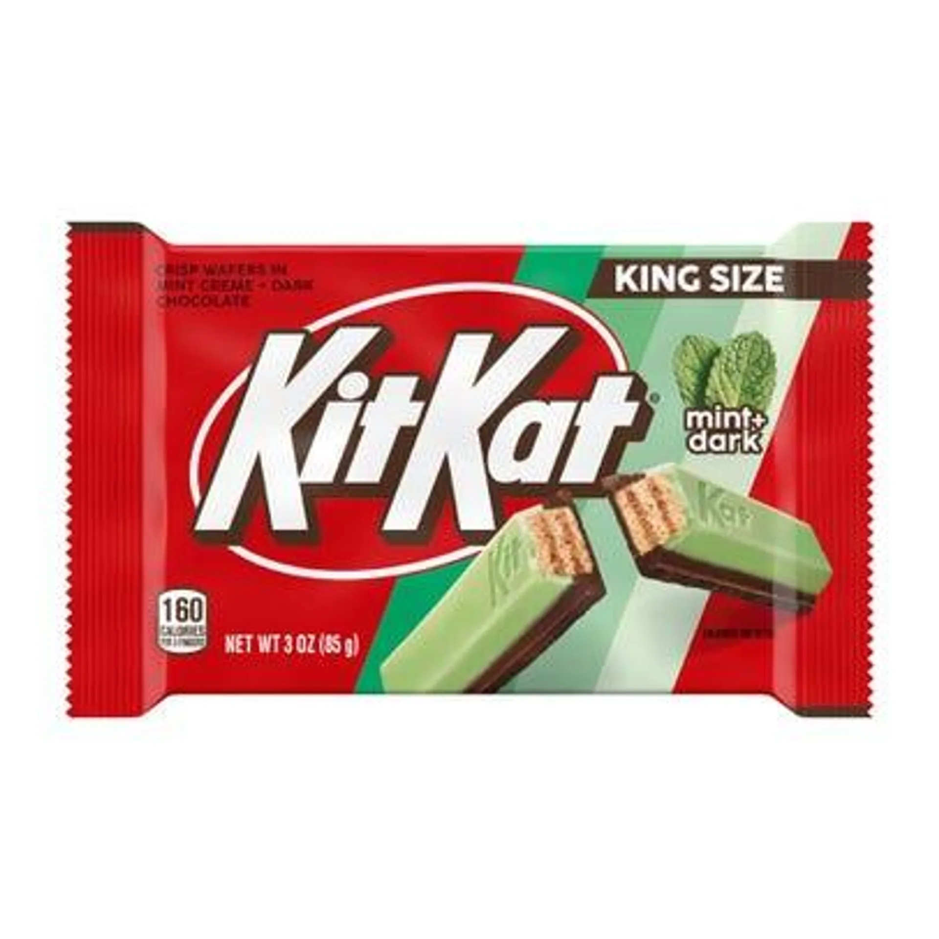 Kit Kat Duos Dark Chocolate Mint Wafer King Size Candy Bar - 3 oz