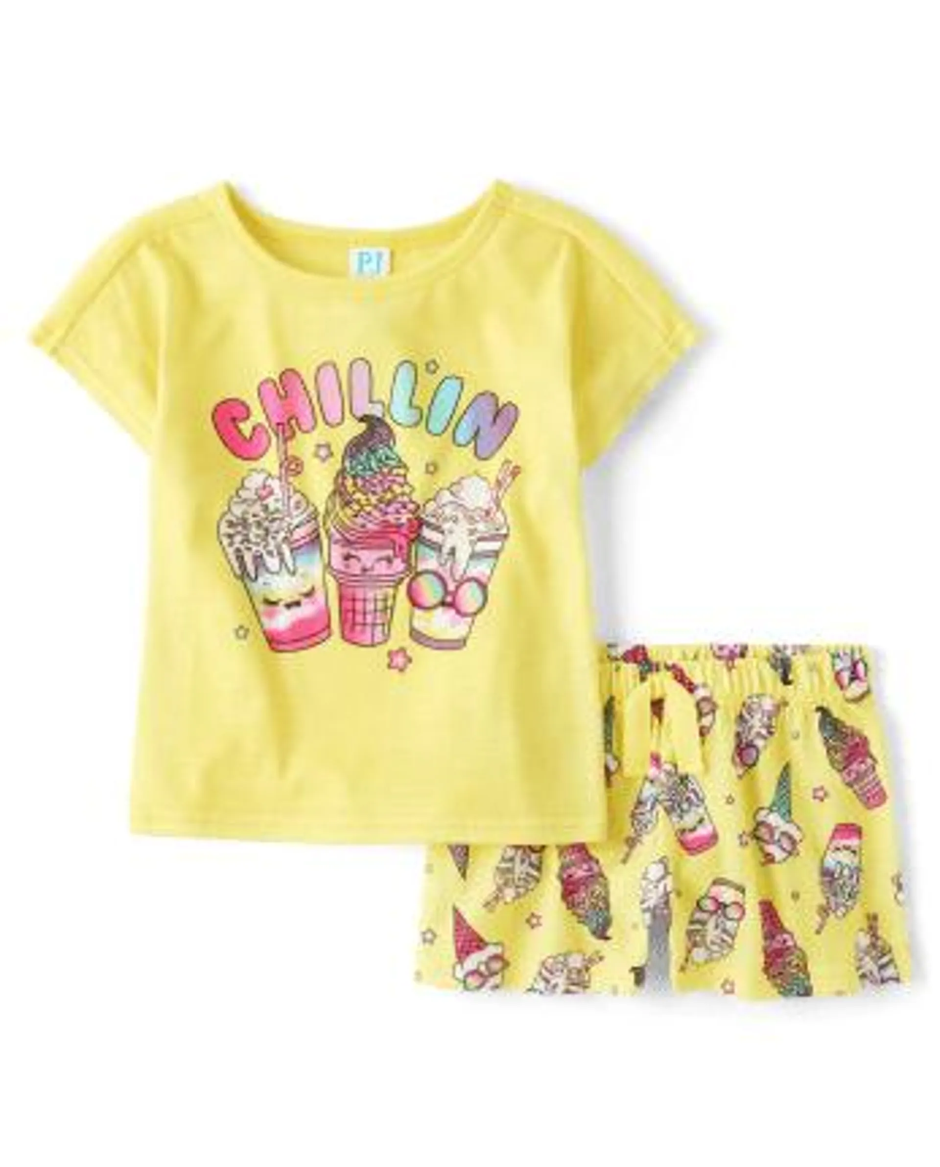 Girls Ice Cream Pajamas - hazy daisy