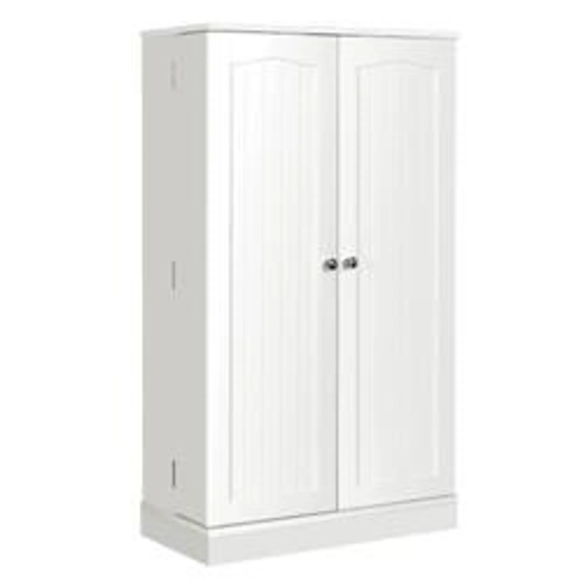 Total Tactic KC53383WH 2 Door Kitchen Storage Cabinet Pantry Cabinet with 6 Adjustable Shelves, White