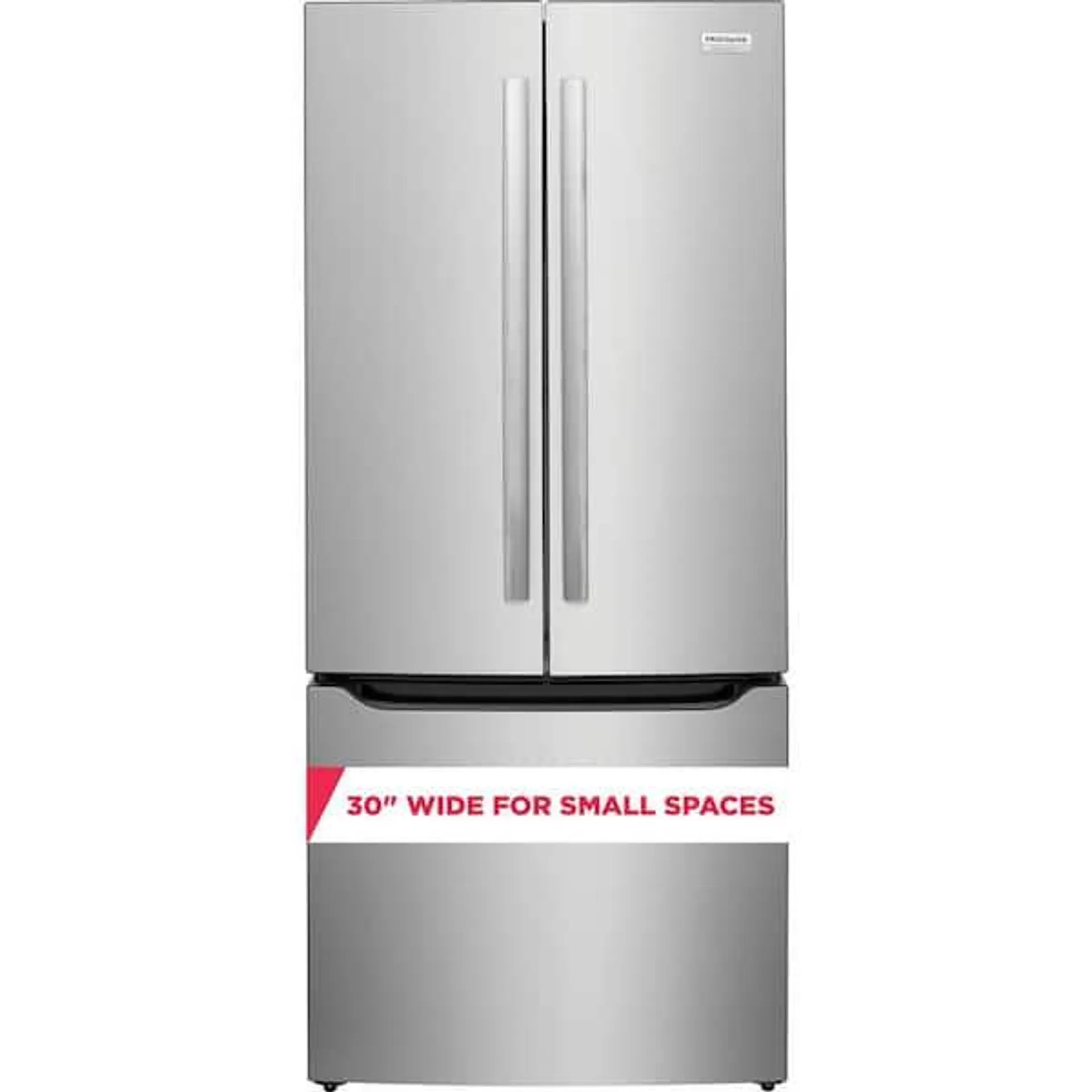 Gallery 30 in. 20 cu. ft. Standard Depth French Door Refrigerator in Stainless Steel with Internal Water Dispenser