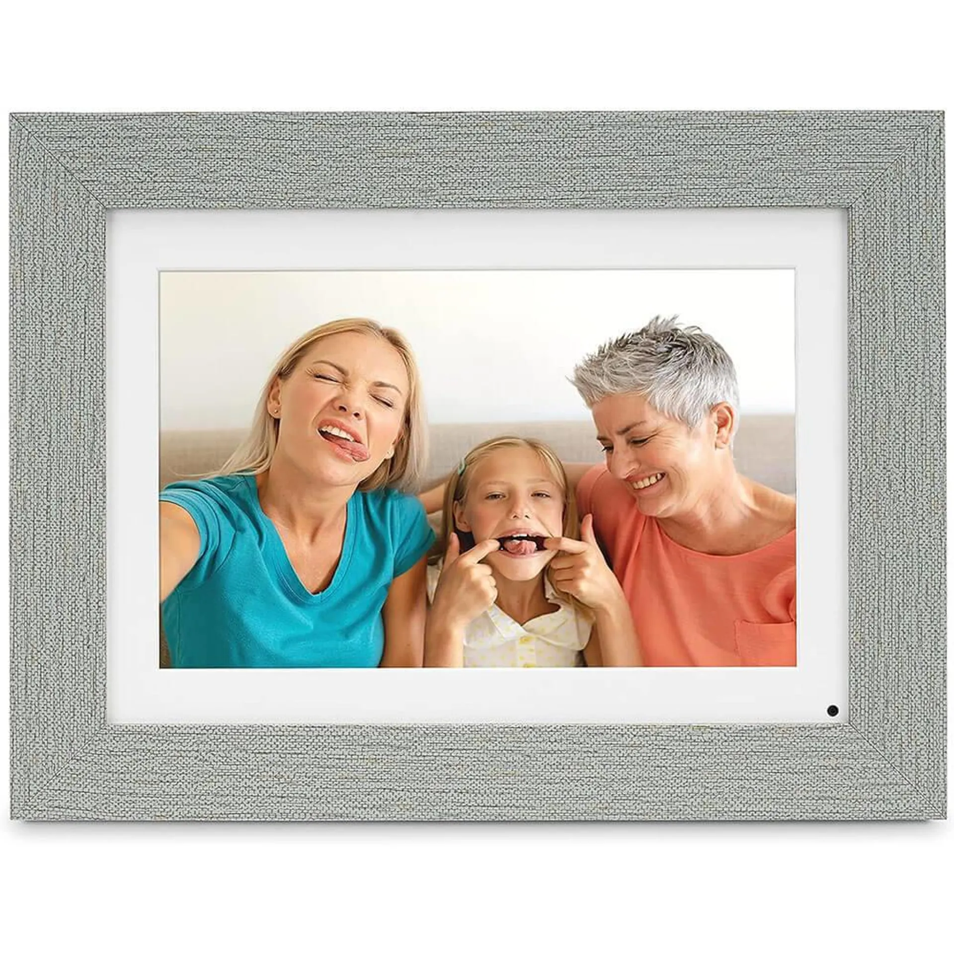 Simply Smart Home SMPSSF08002R 8 inch Photoshare WiFi Digital Picture Frame - Factory Refurbished - Seagrass