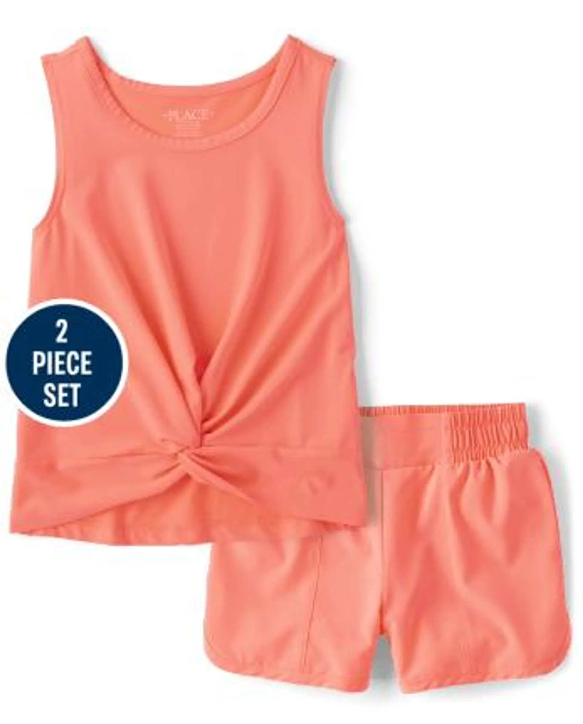 Girls Quick Dry 2-Piece Outfit Set - coralrcket