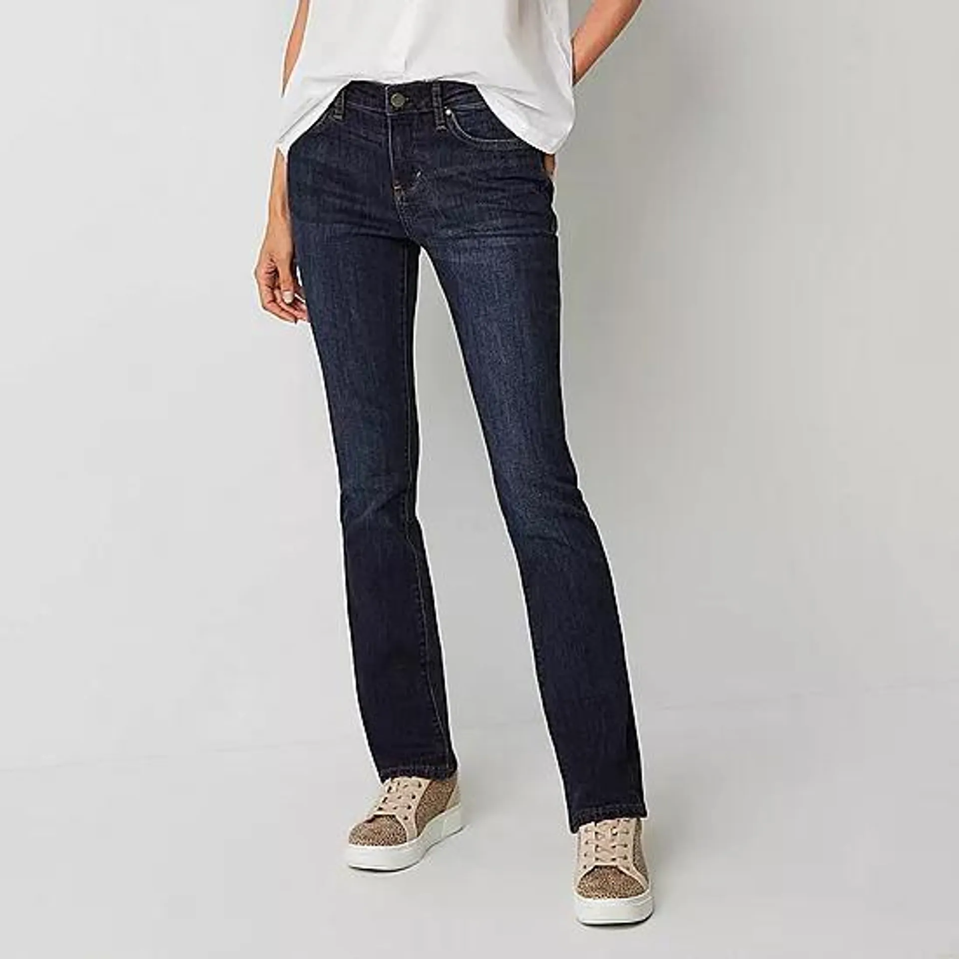 a.n.a-Tall Womens Mid Rise Slim Fit Bootcut Jean