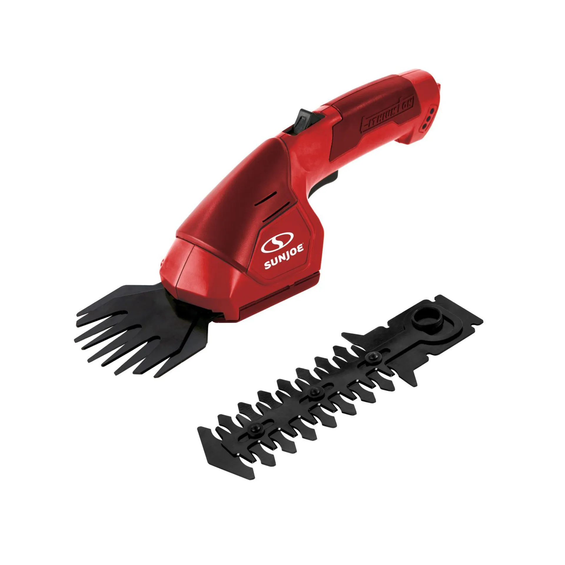 Sun Joe HJ604C-RED 2-in-1 Cordless Grass Shear + Hedger | 7.2 V (Red)