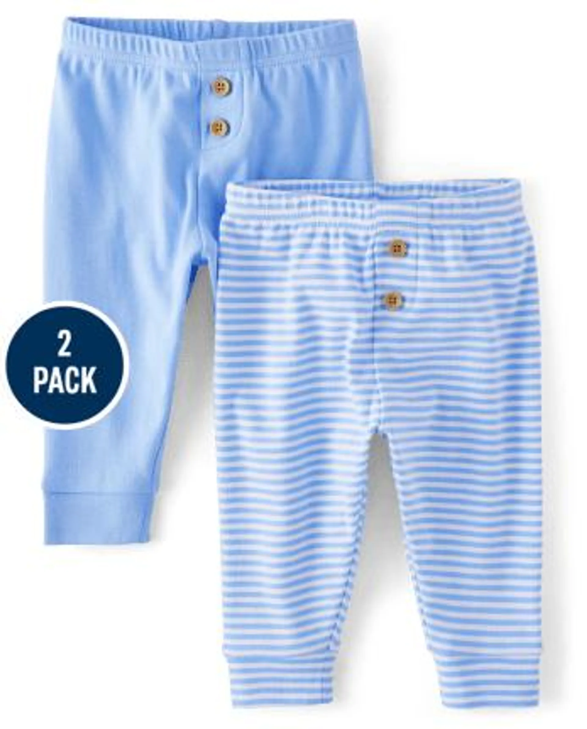 Baby Boys Striped Pants 2-Pack - Homegrown by Gymboree - multi clr