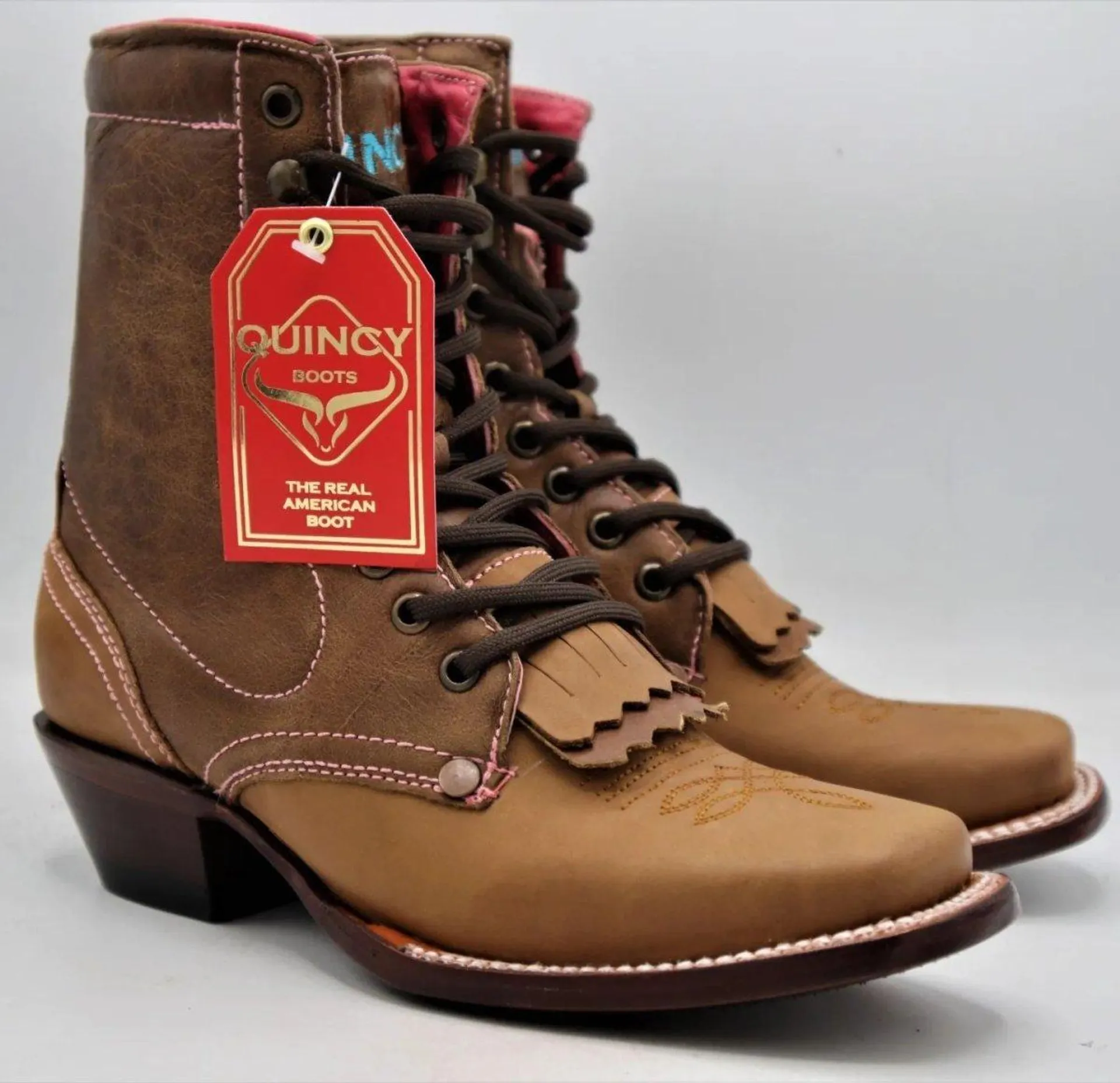 Botas Cortas de Cuero para Mujer en Horma Rodeo Q336231