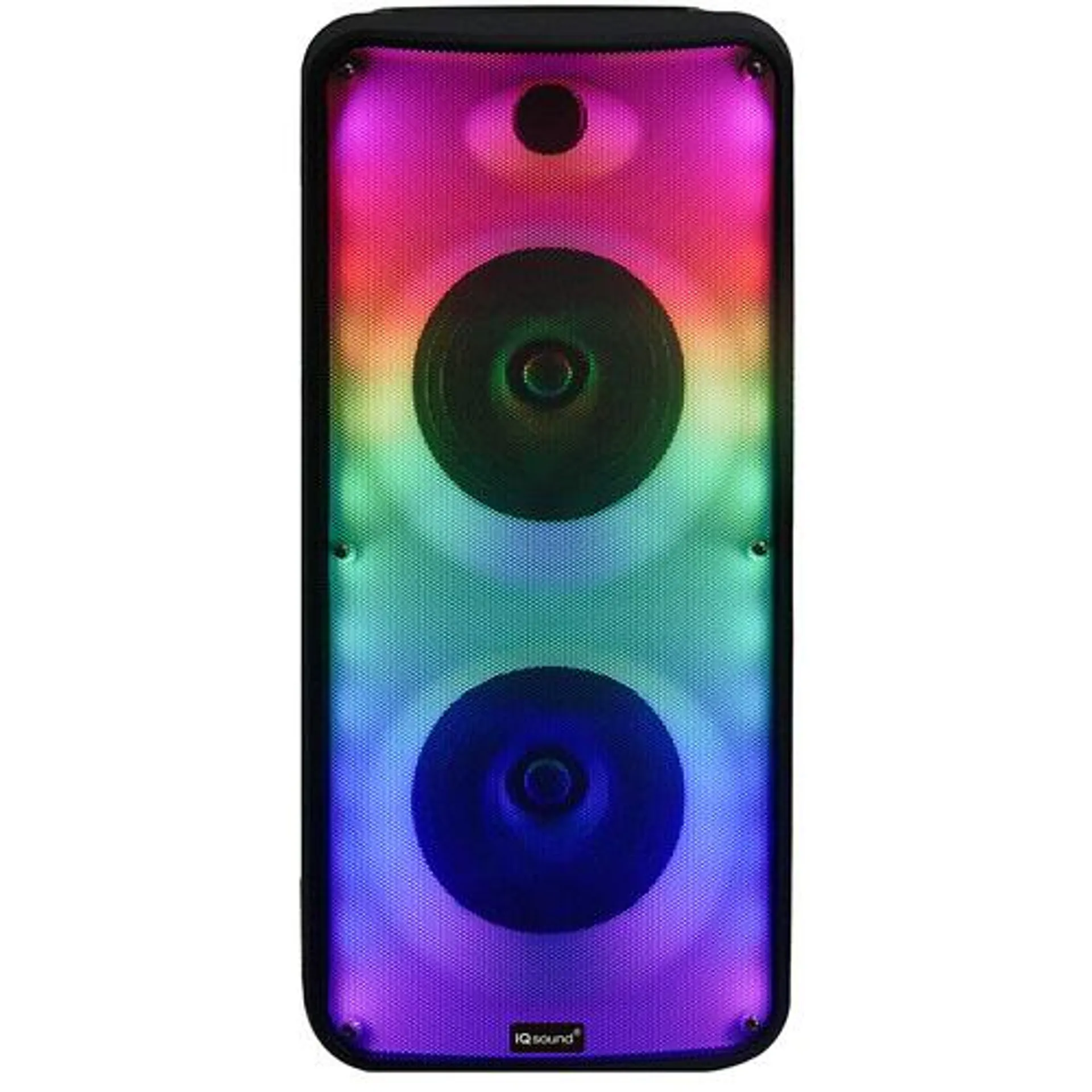 Dual 8” Portable Bluetooth Party Speaker with Fire Light Show