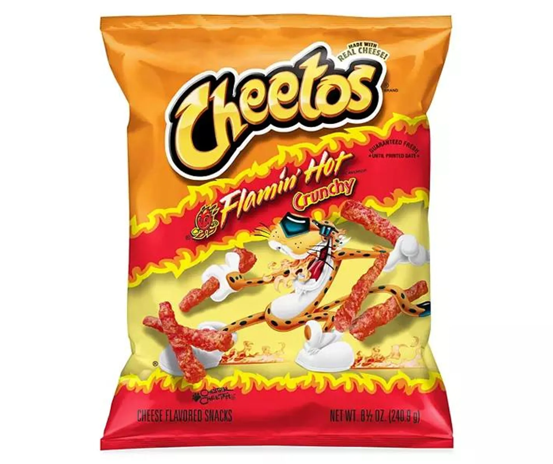 Cheetos Crunchy Cheese Flavored Snacks Flamin' Hot Flavored 8 1/2 Oz