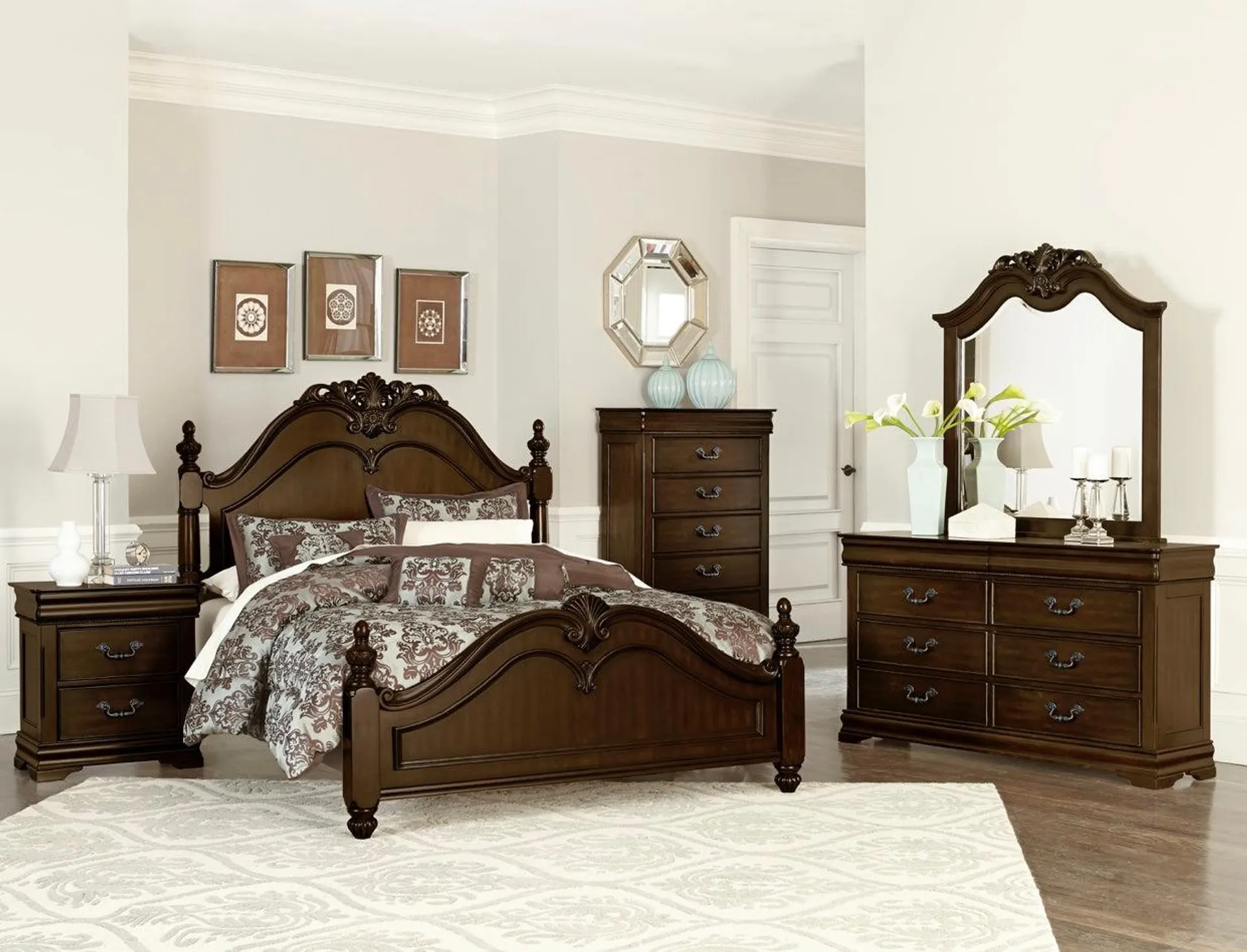 4 PCS Dormitorio King-Colección Mont Belvieu 1869