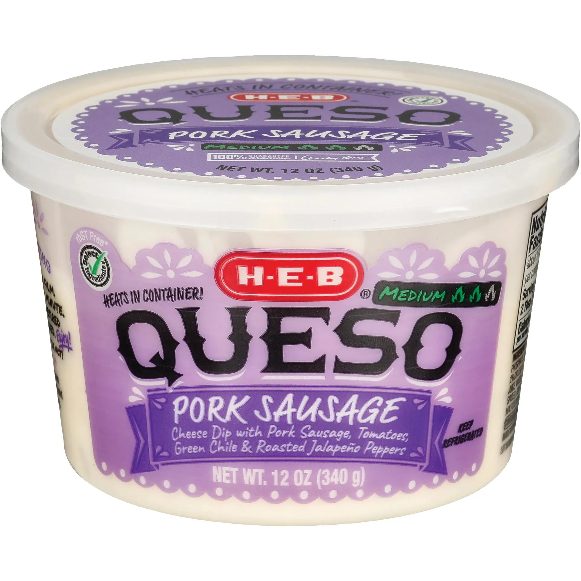 H‑E‑B Pork Sausage Queso Dip - Medium Spicy