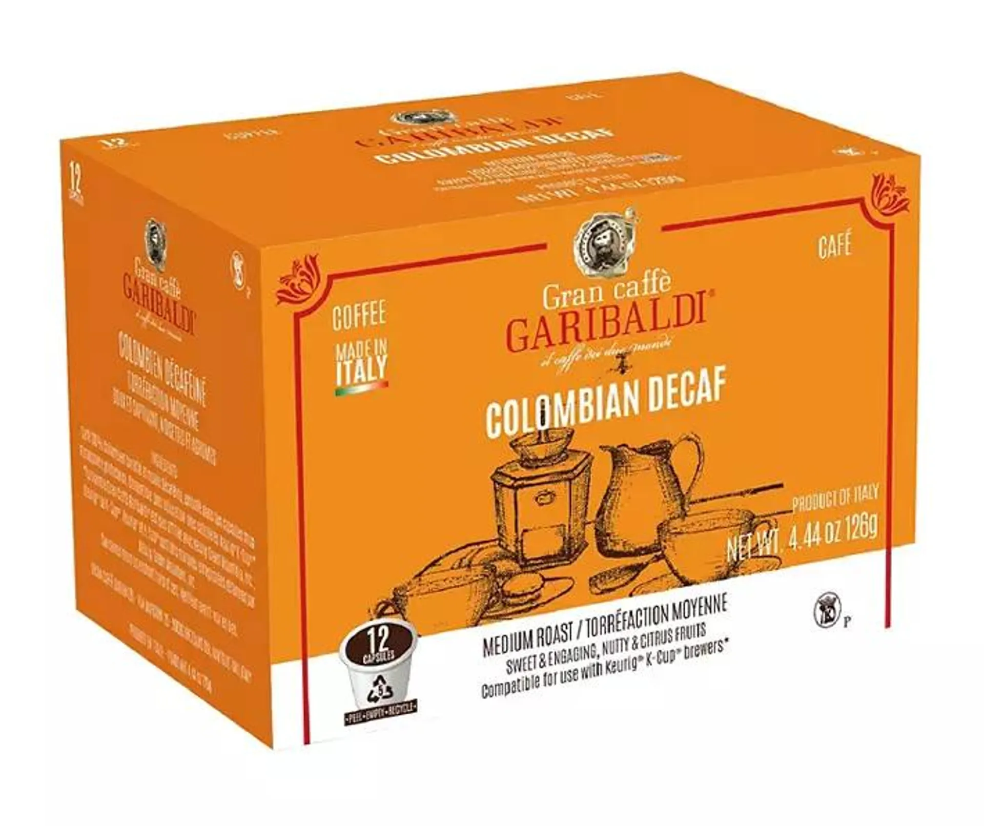 100% Colombian Decaf 12-Pack Brew Cups