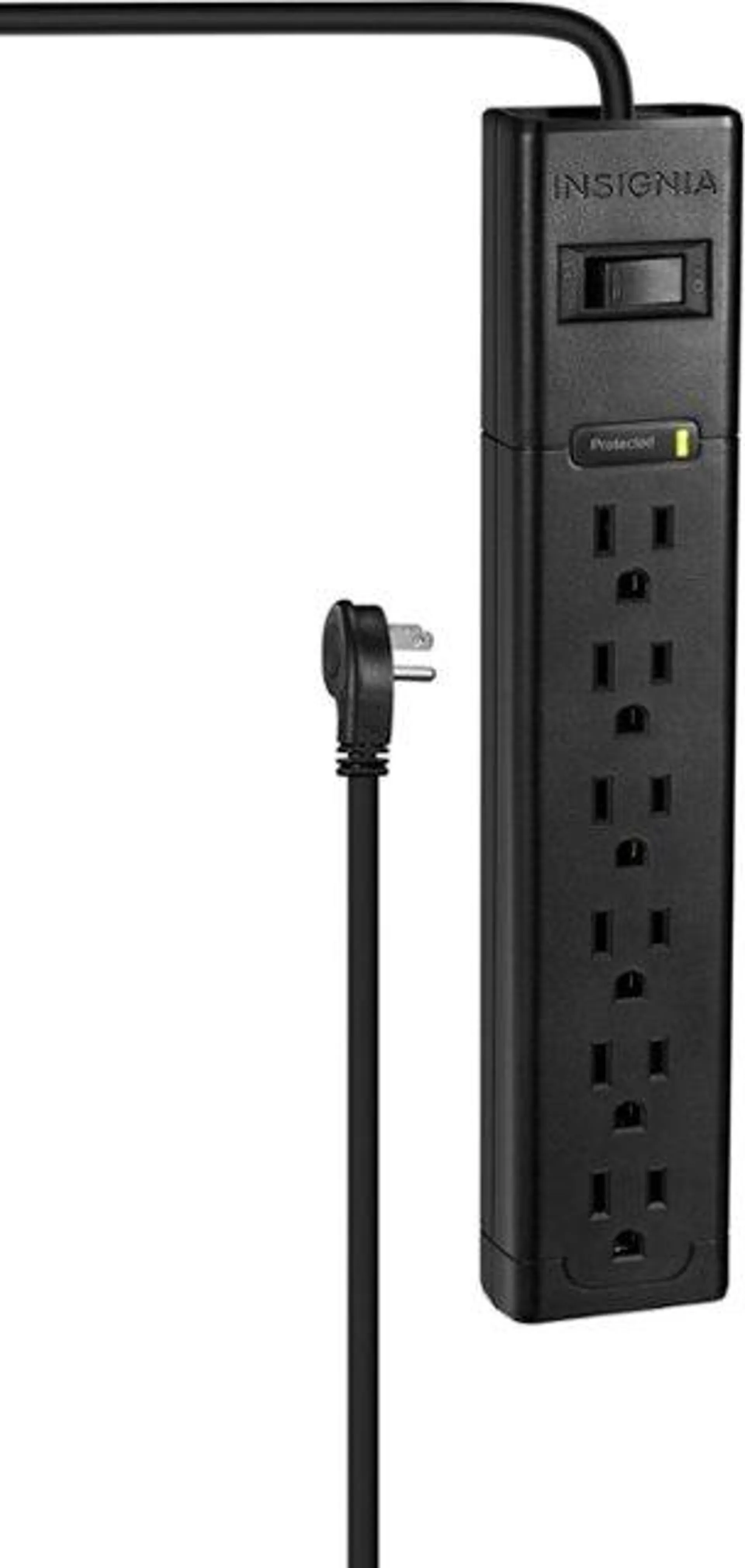 Insignia™ - 6-Outlet 1,080 Joules Surge Protector - Black